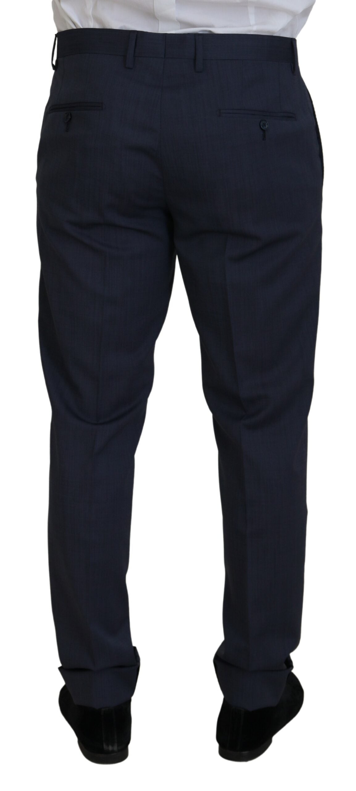 Blue Wool MARTINI 2 Piece Slim Fit Suit - ventzia