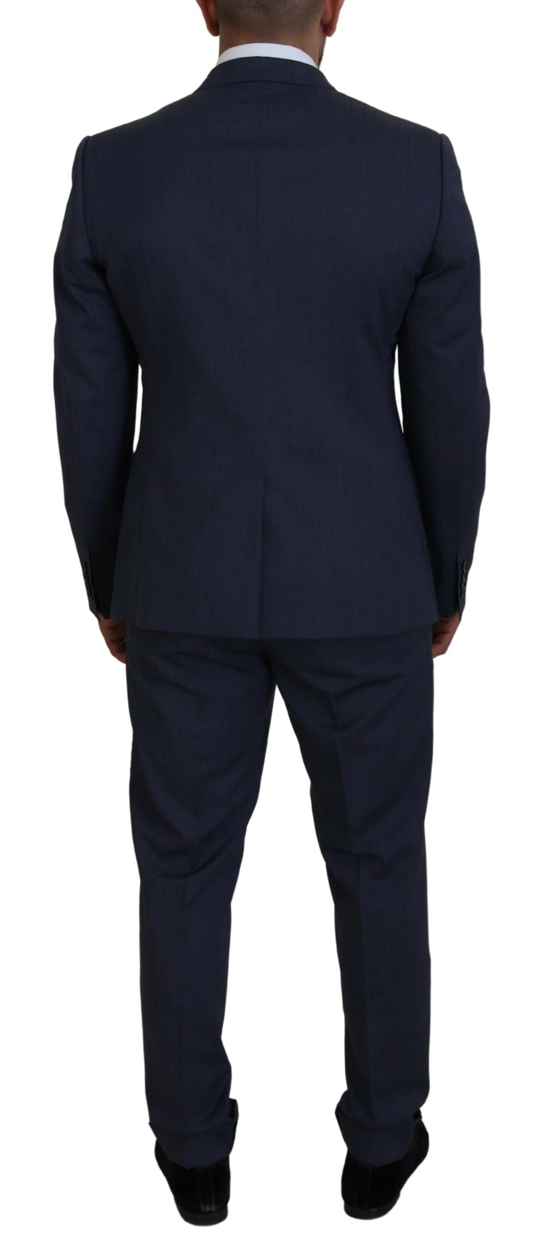 Blue Wool MARTINI 2 Piece Slim Fit Suit - ventzia