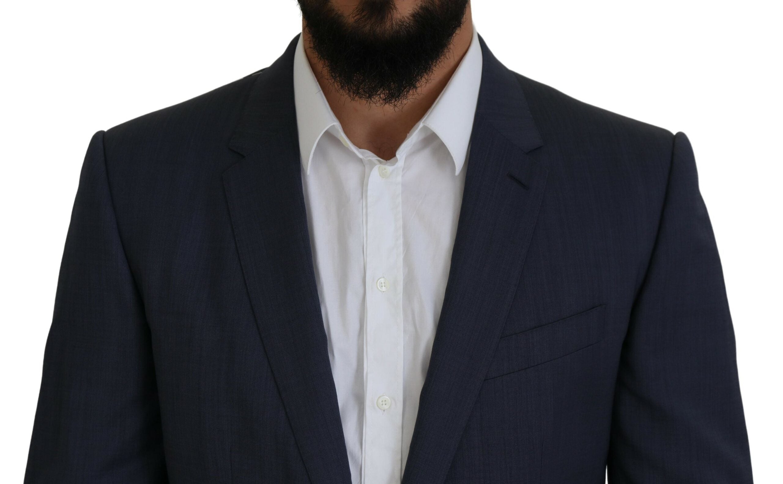 Blue Wool MARTINI 2 Piece Slim Fit Suit - ventzia