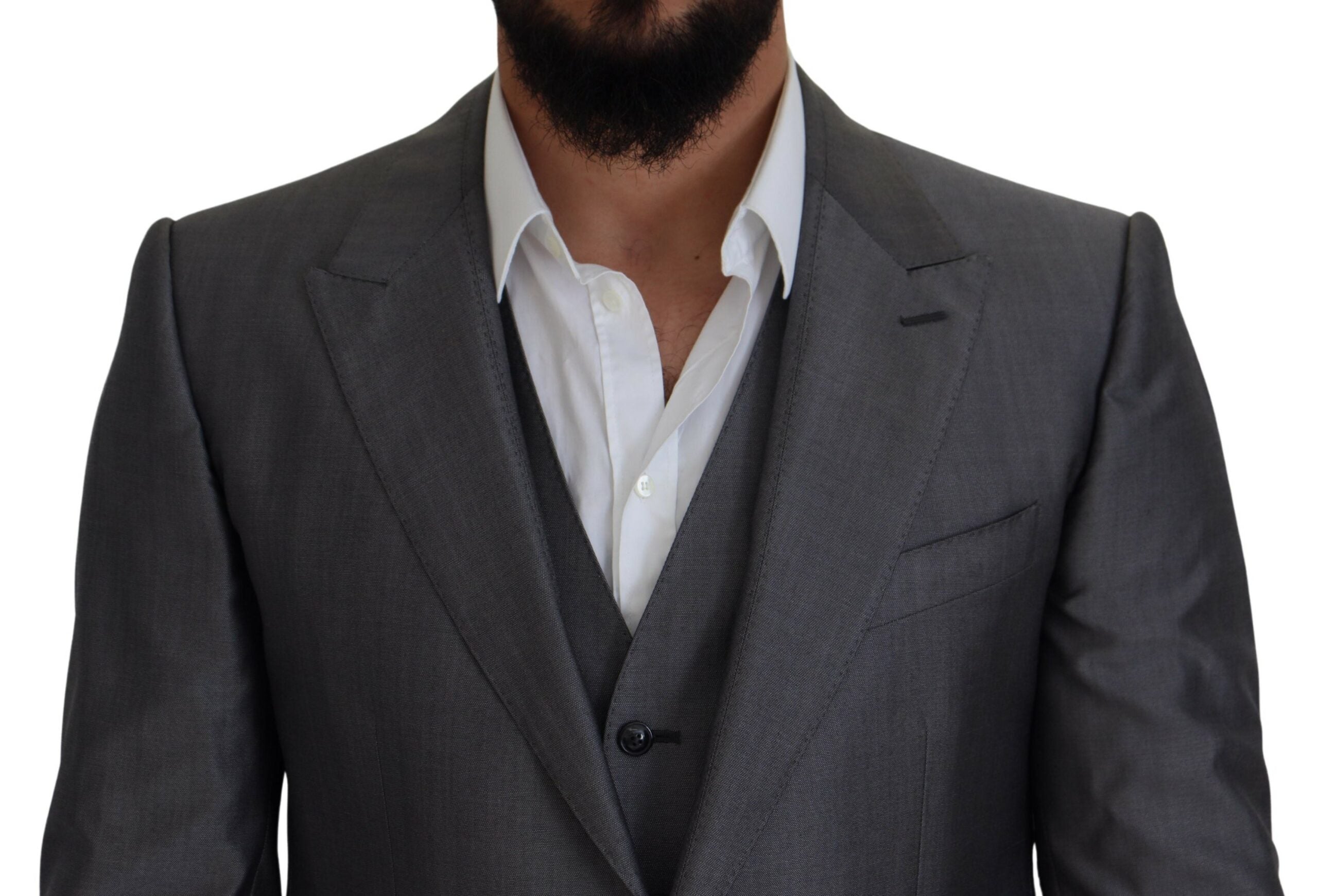 Gray SICILIA 3 Piece Slim Fit Suit - ventzia