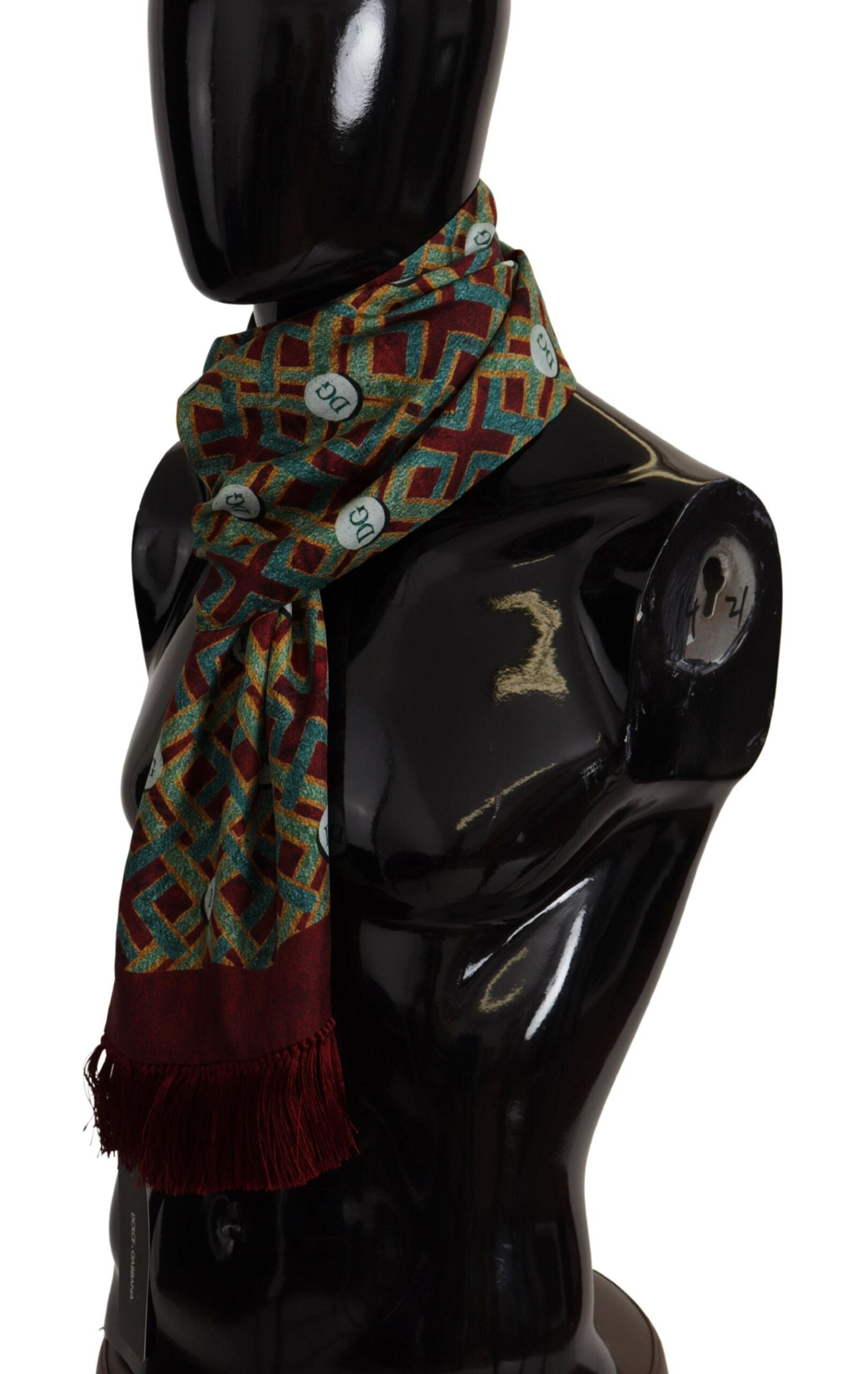 Multicolor DG Logo Shawl Warm Neck Wrap Fringe Scarf - ventzia
