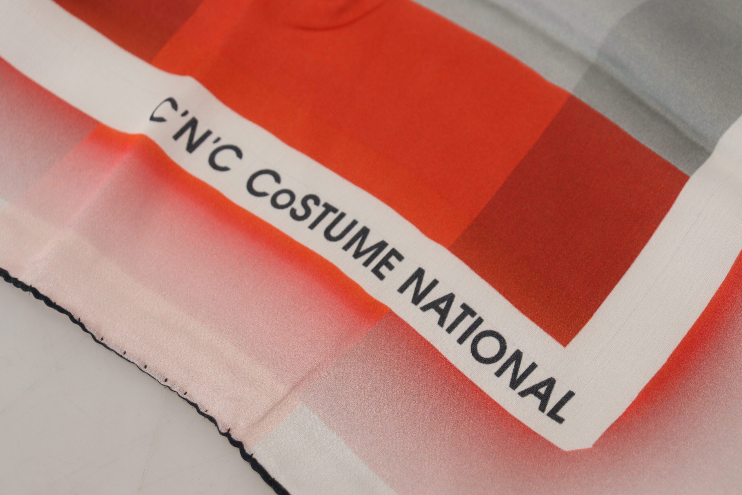 Gray Red Shawl Foulard Wrap Scarf - ventzia