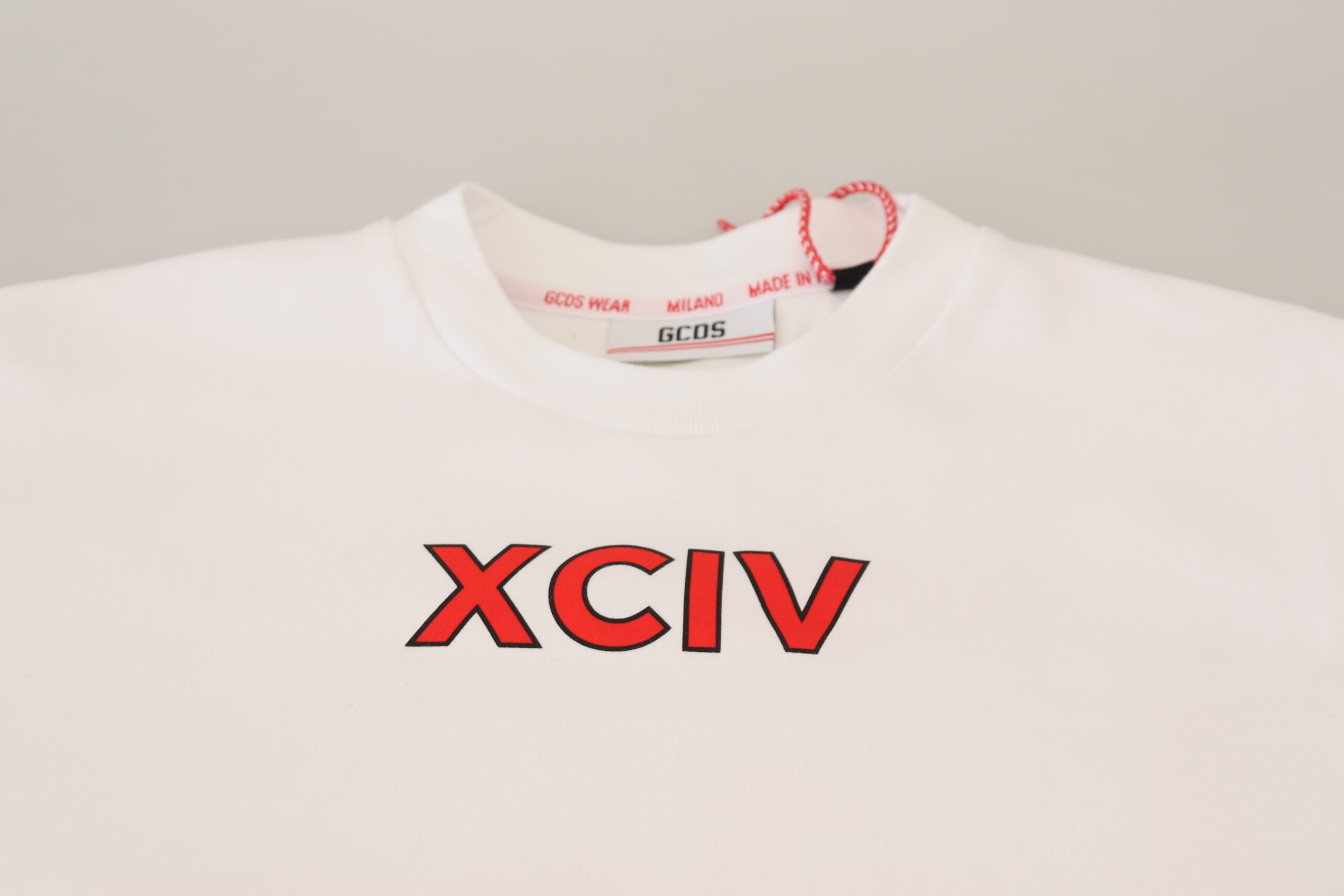 White Logo Print Cotton Short Sleeves T-shirt - ventzia
