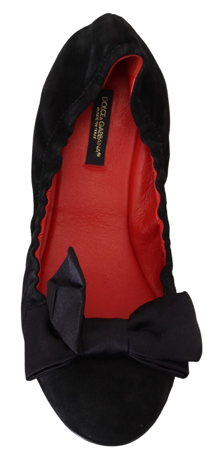 Black Suede Flat Slip On Ballet Shoes - ventzia