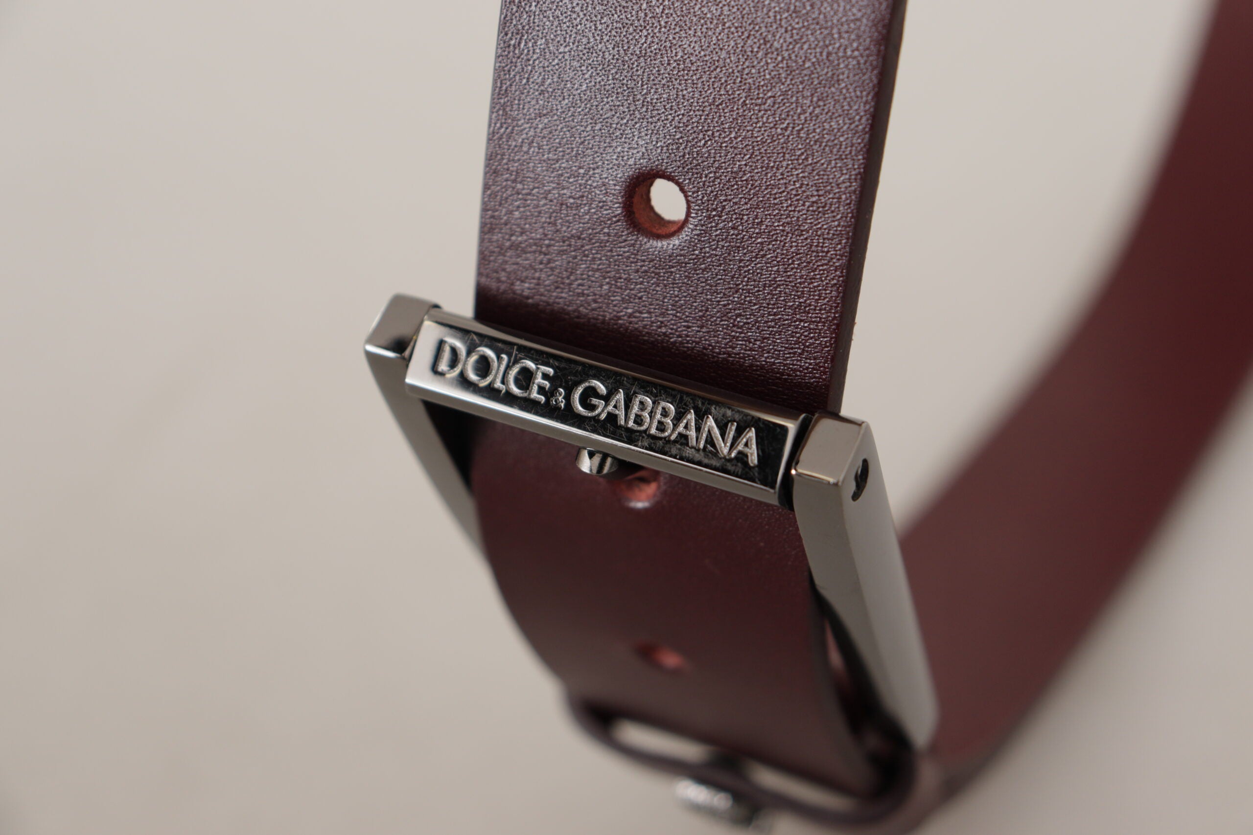 Brown Leather Silver Metal Crown Buckle Belt - ventzia