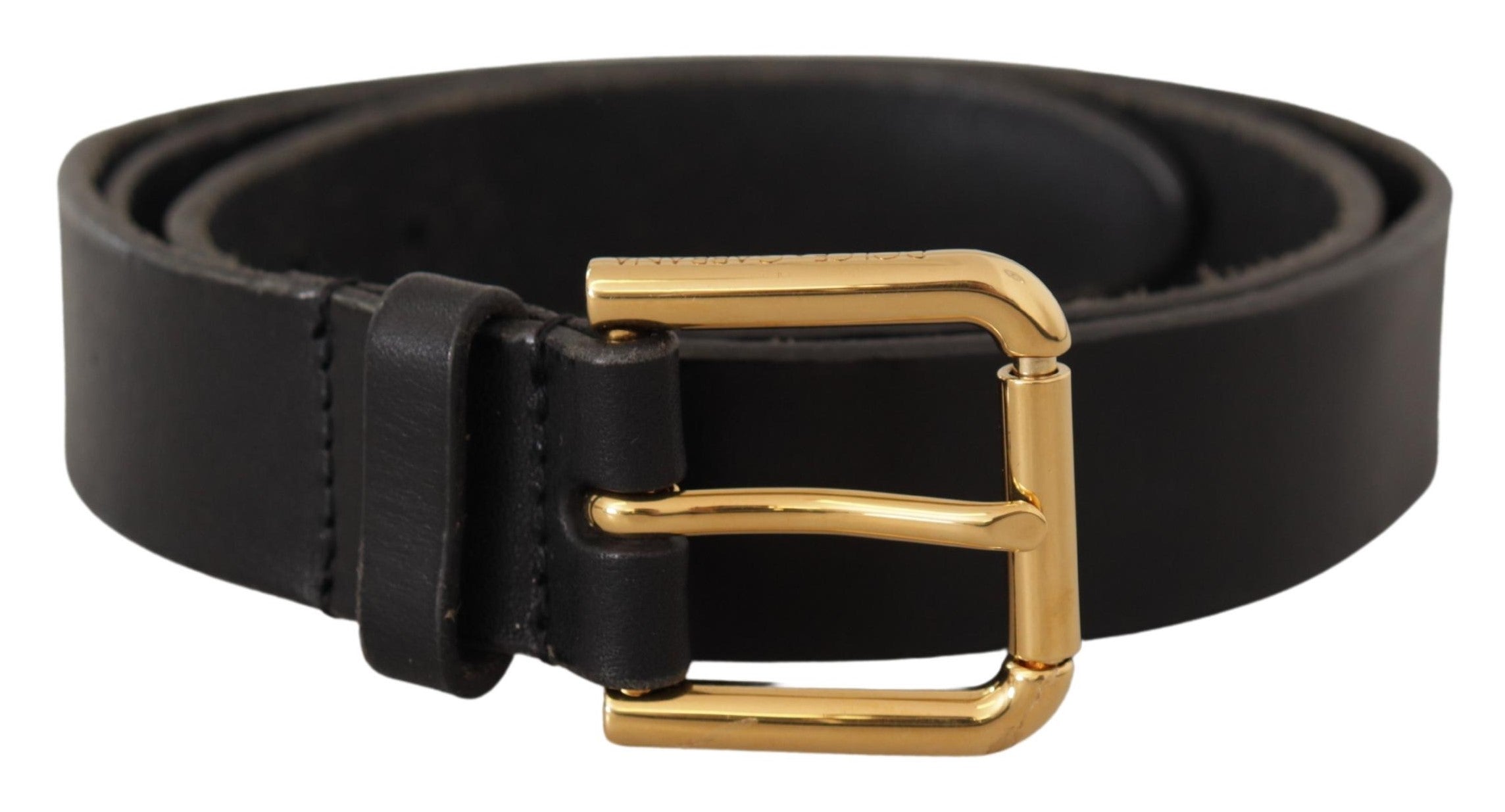 Brown Classic Leather Gold Metal Buckle Belt - ventzia