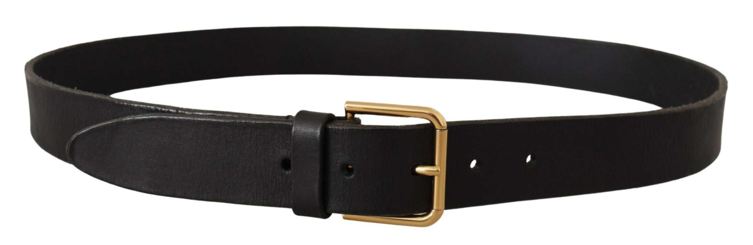 Brown Gold Metal Logo Buckle Calf Leather Belt - ventzia
