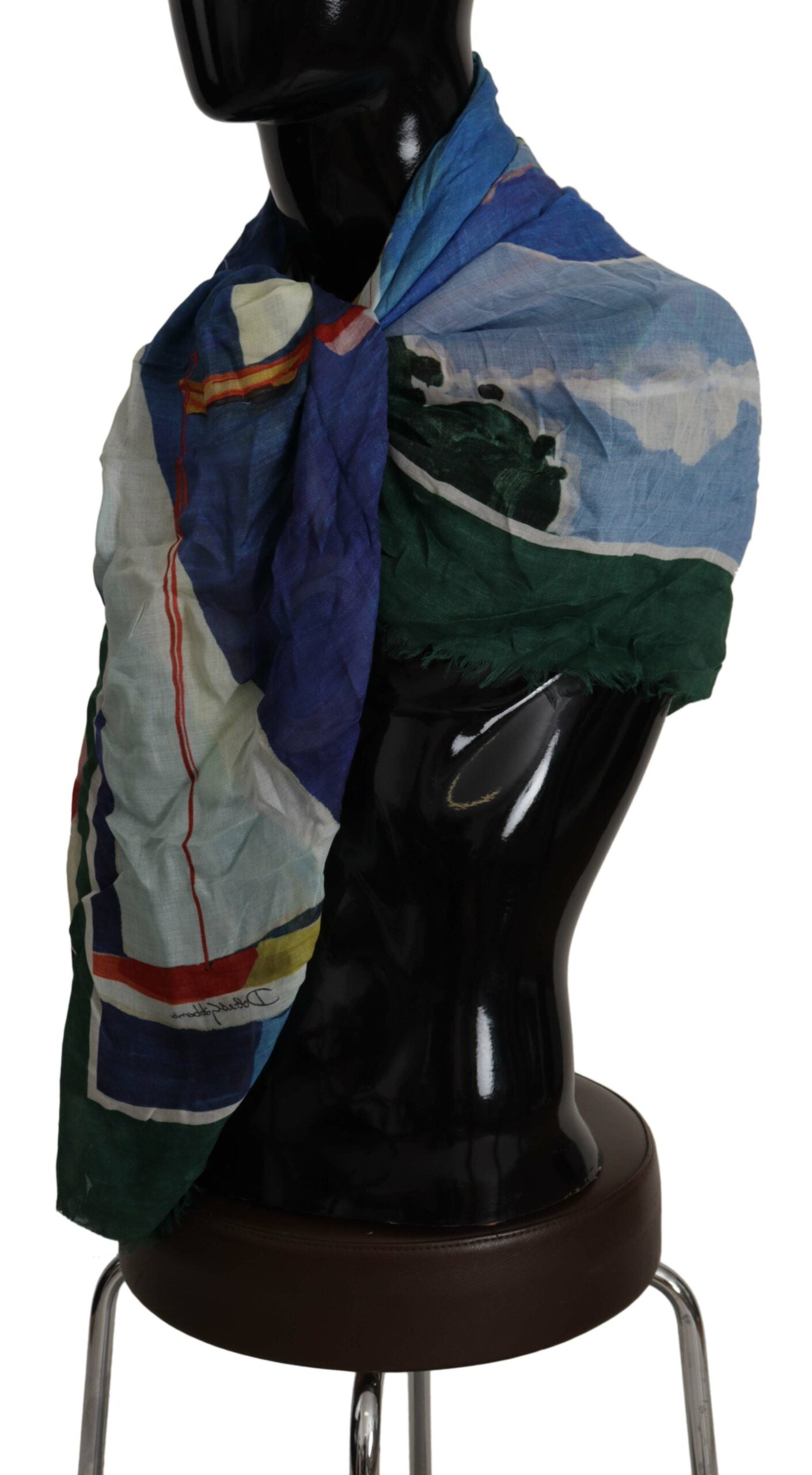 Multicolor Sorrento DG Shawl Fringe Scarf - ventzia