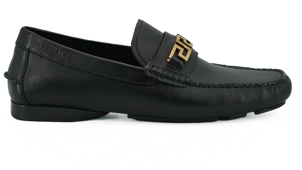 Elegant Black Calf Leather Men's Loafers - ventzia