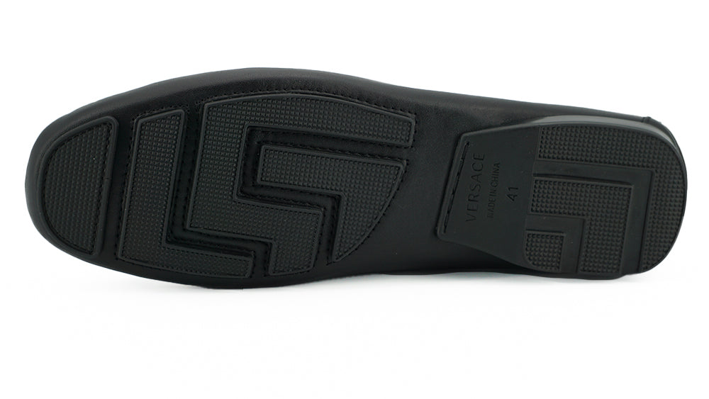 Elegant Black Calf Leather Men's Loafers - ventzia