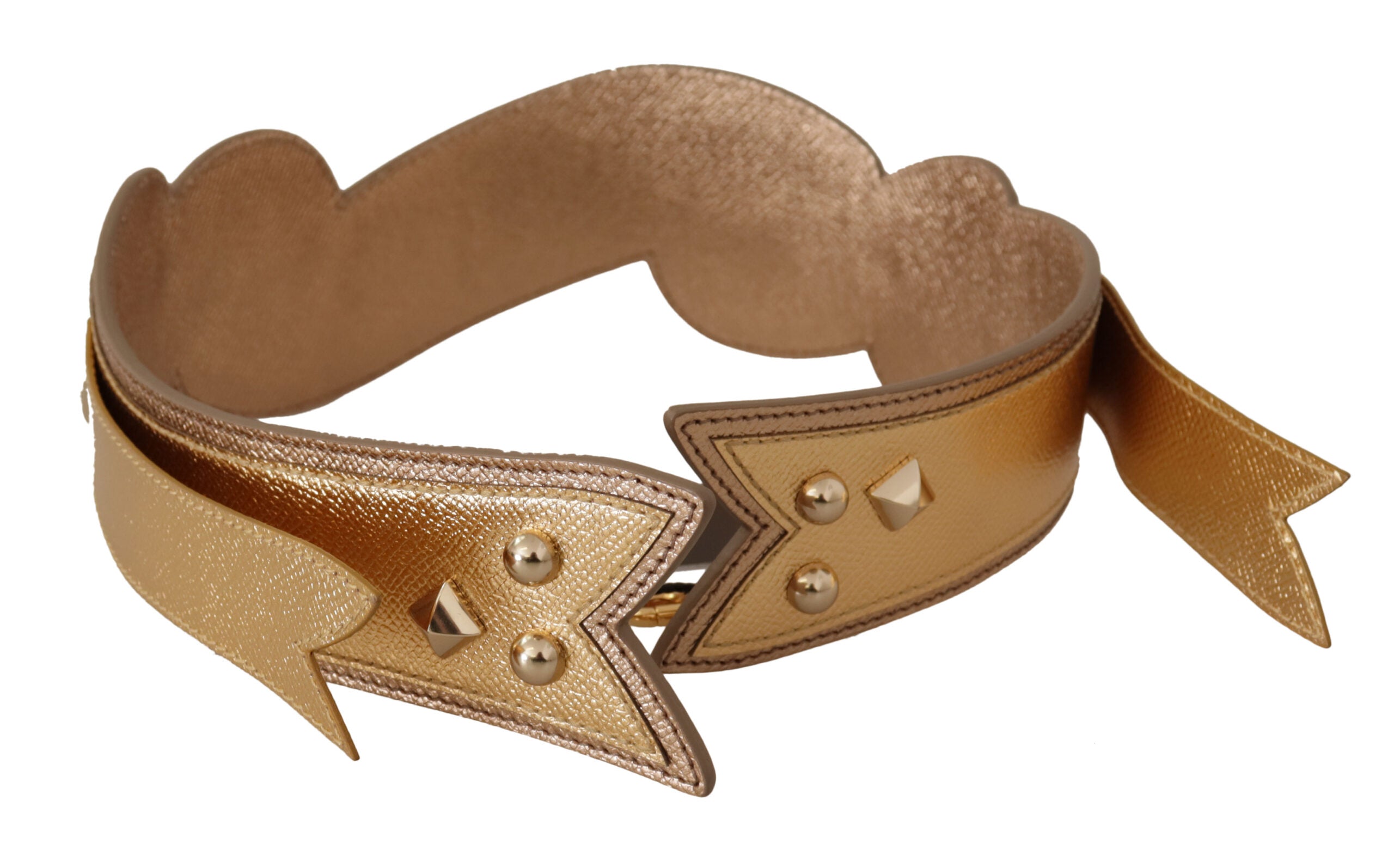Gold Leather LOVE Patch Bag Shoulder Strap - ventzia