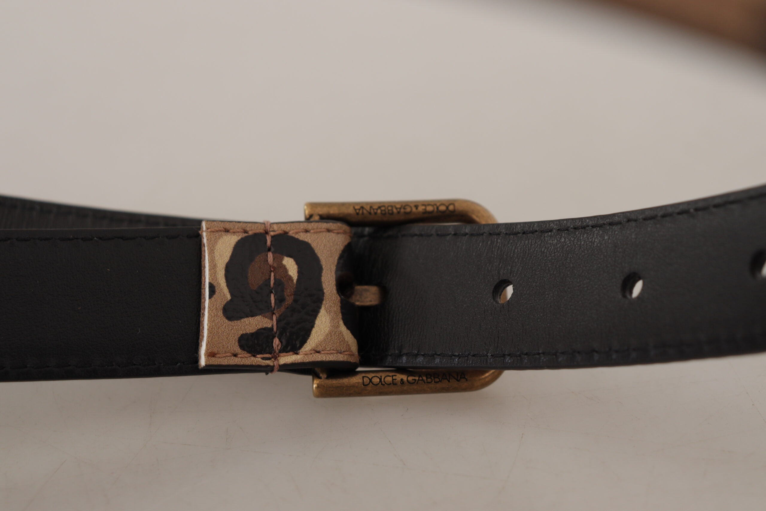 Brown Leopard Print Vintage Metal Waist Buckle Belt - ventzia