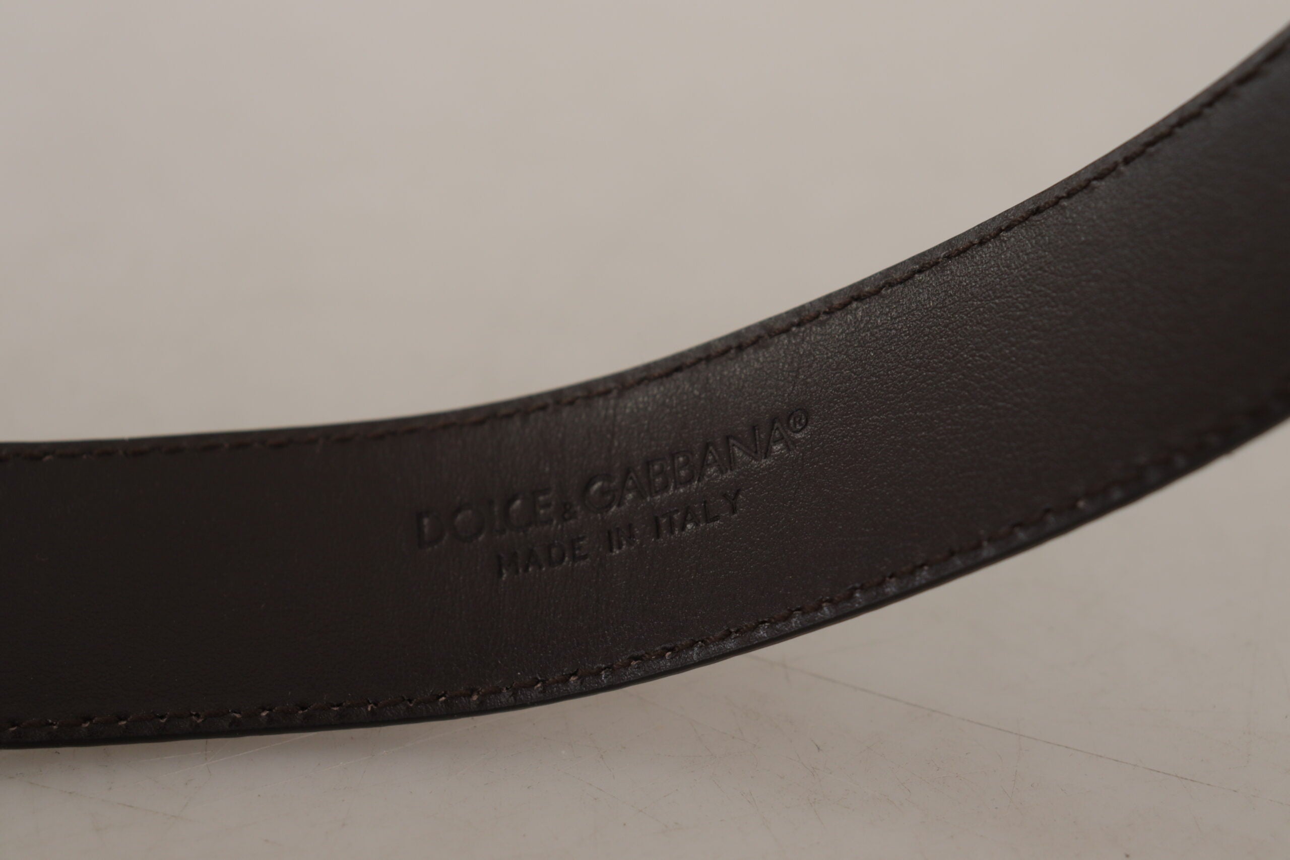 Brown Amore Animal Print Exotic Leather Logo Buckle Belt - ventzia