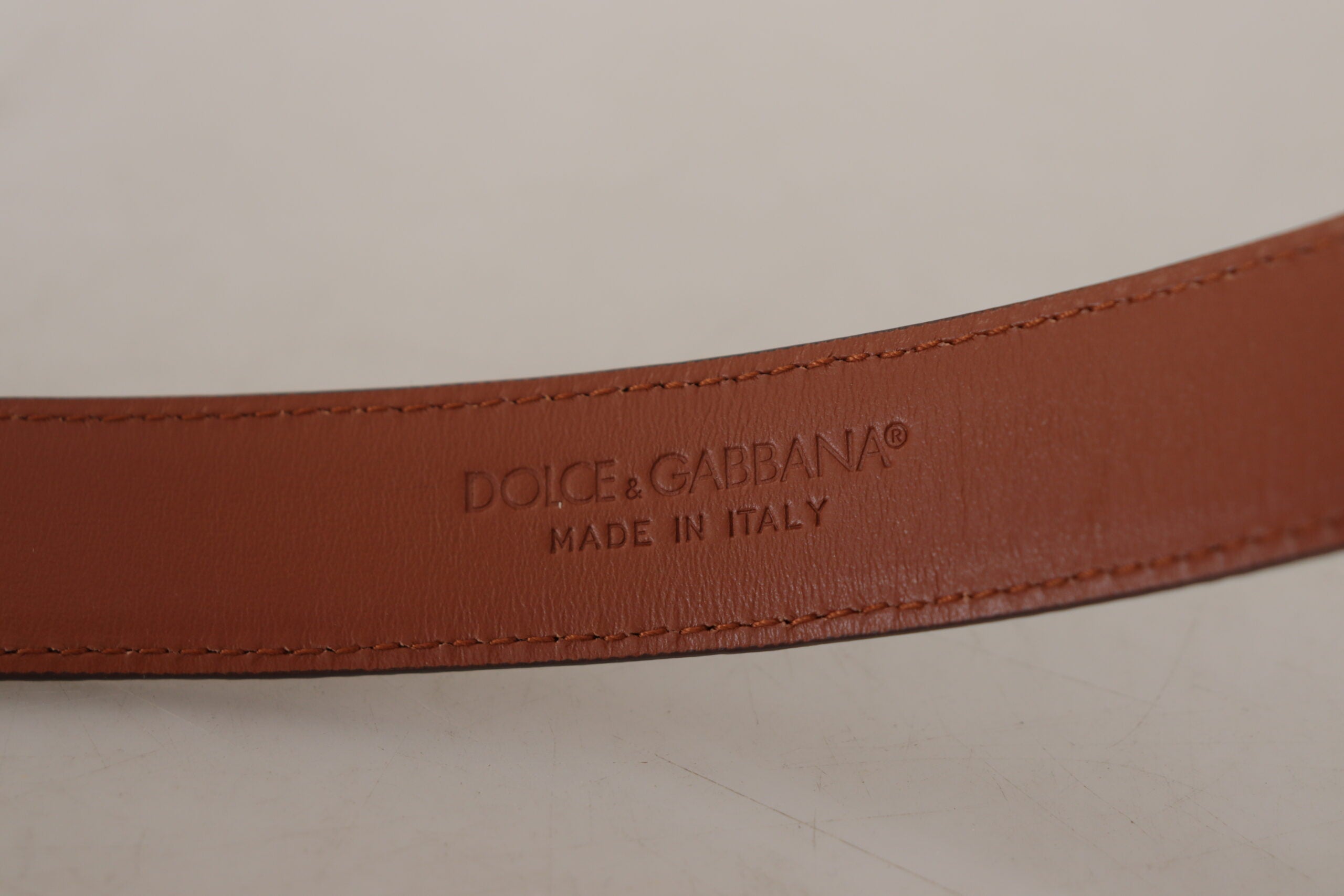 Brown Leopard Embossed Leather Buckle Belt - ventzia