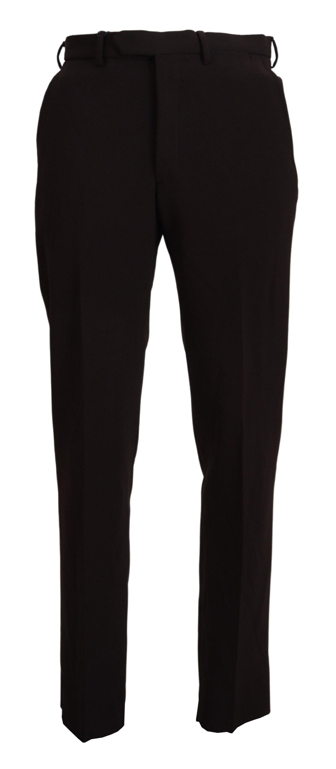 Brown Straight Fit Formal Men Pants - ventzia