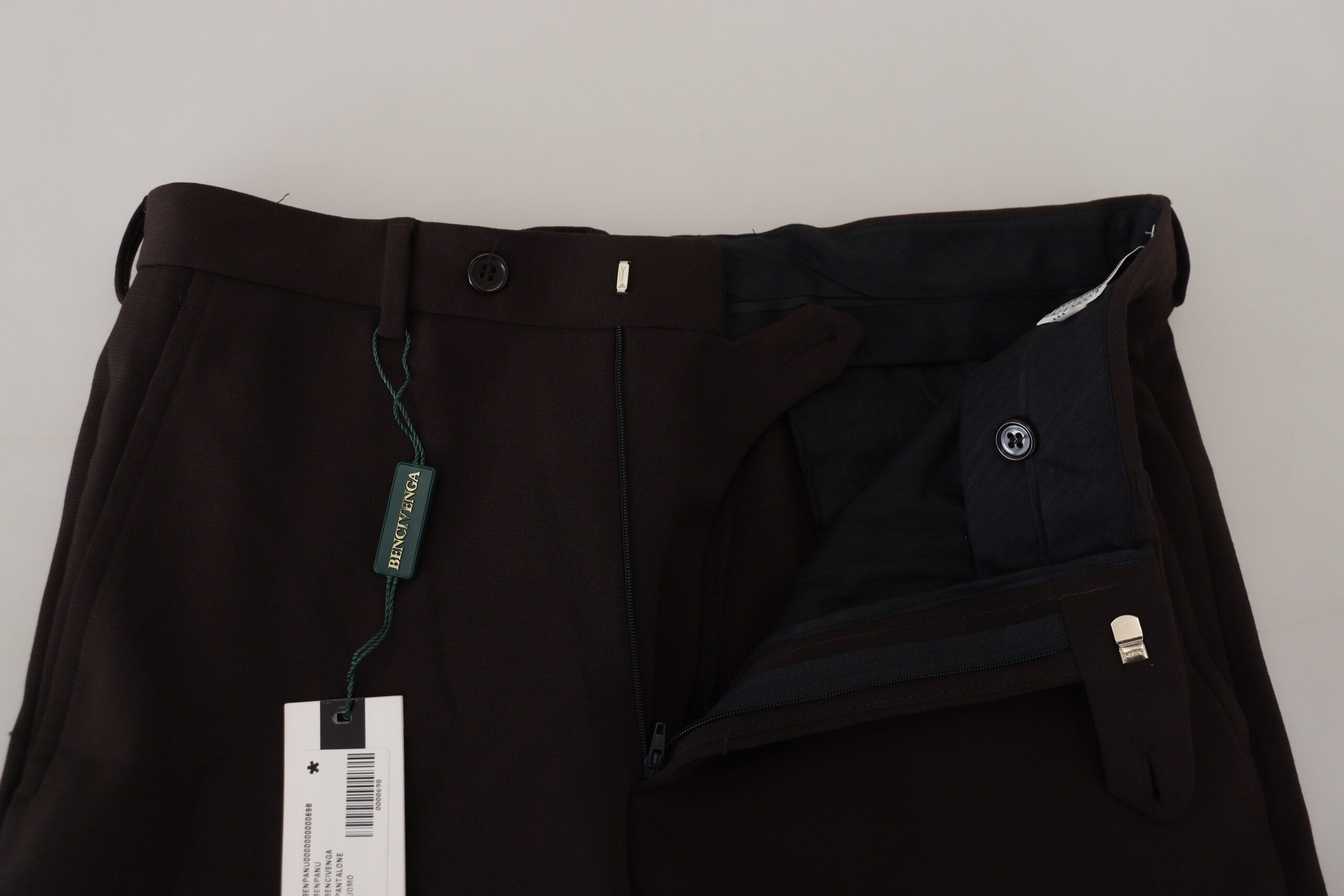 Brown Straight Fit Formal Men Pants - ventzia