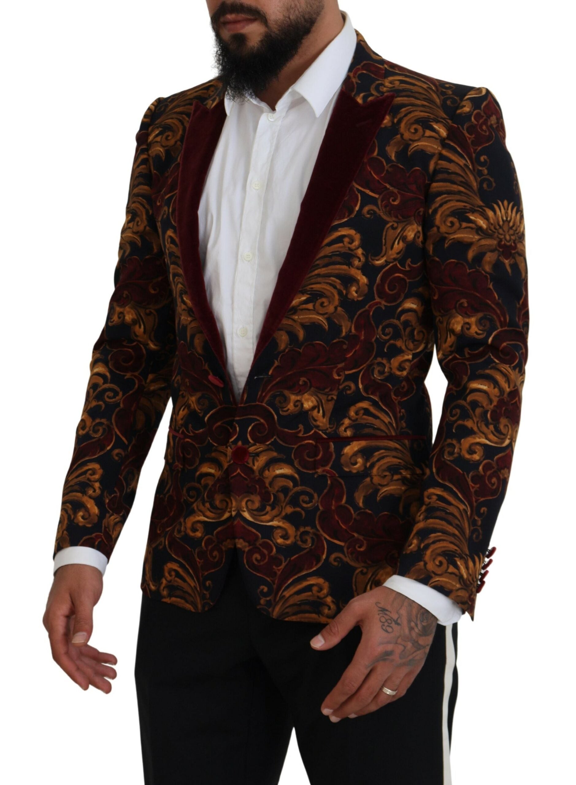 Multicolor Floral Single Breasted Martini Blazer - ventzia