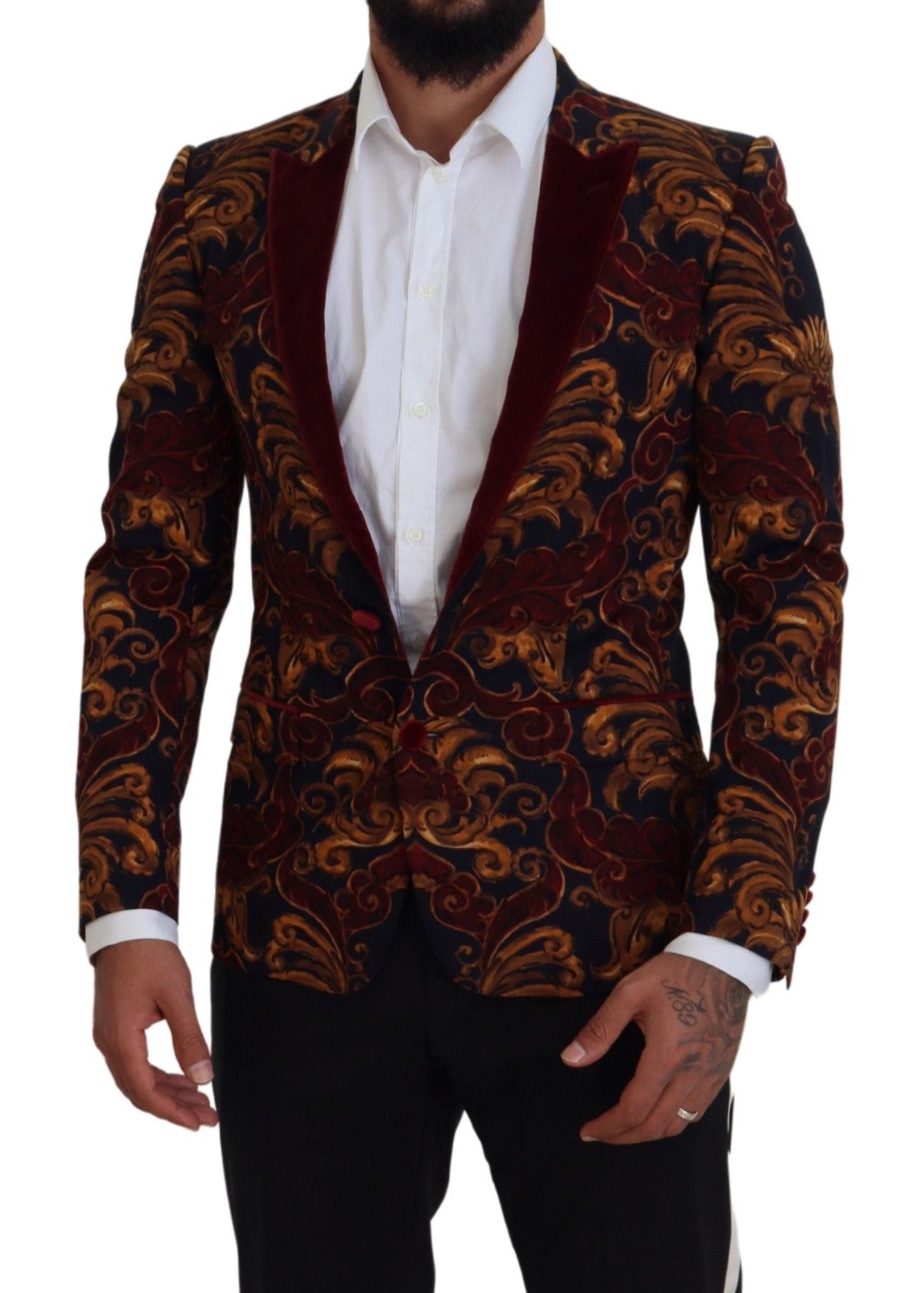 Multicolor Floral Single Breasted Martini Blazer - ventzia
