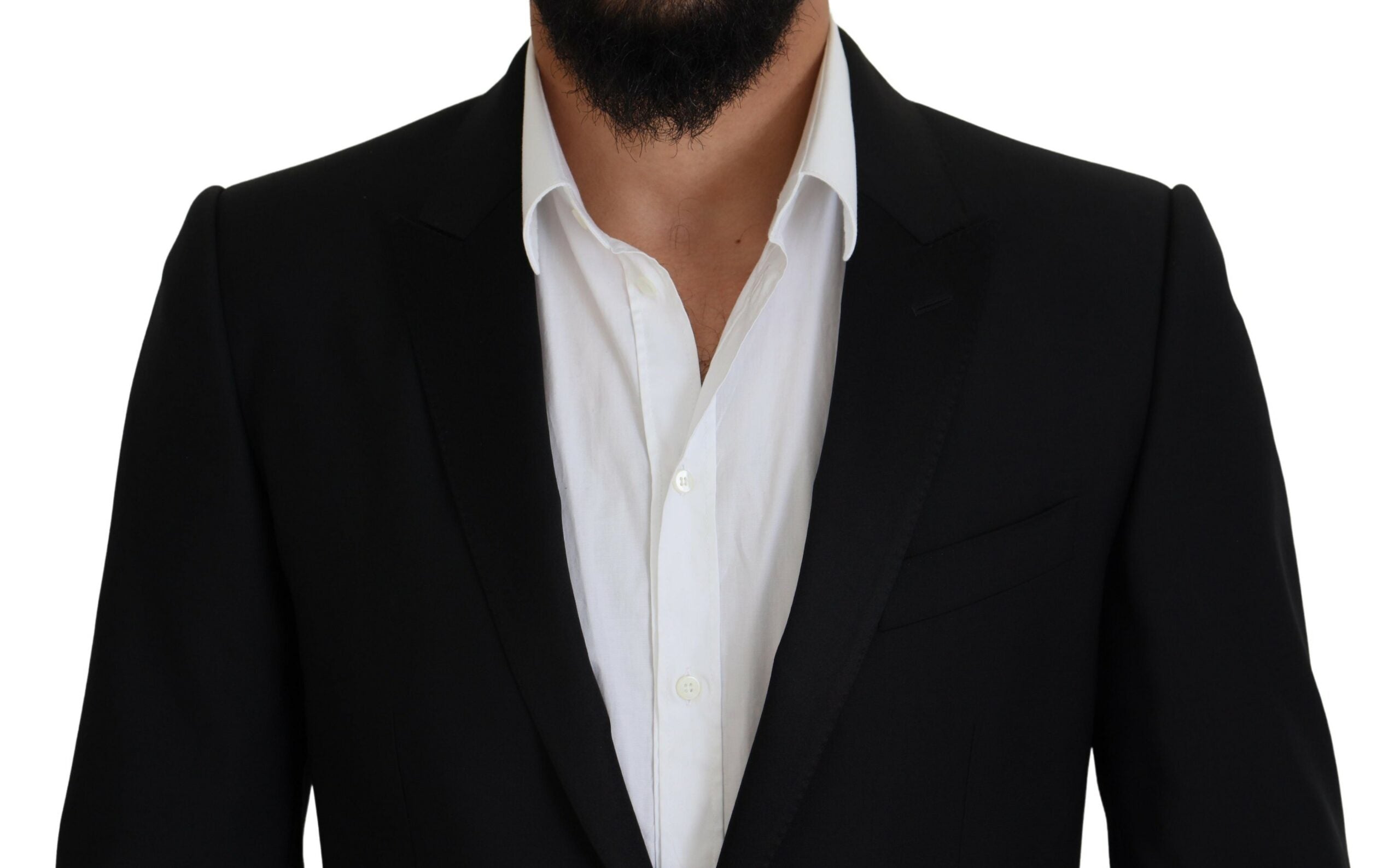 Black Slim Fit Formal Martini Blazer - ventzia