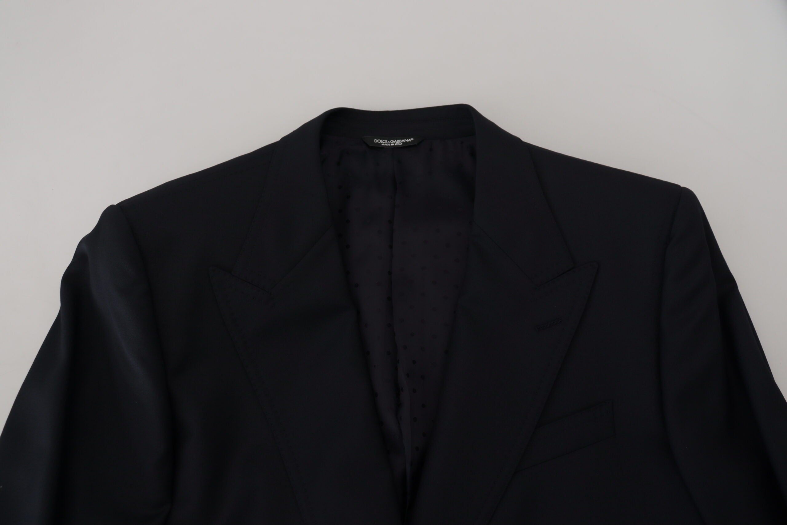 Dark Blue Wool Formal Sicilia Blazer - ventzia