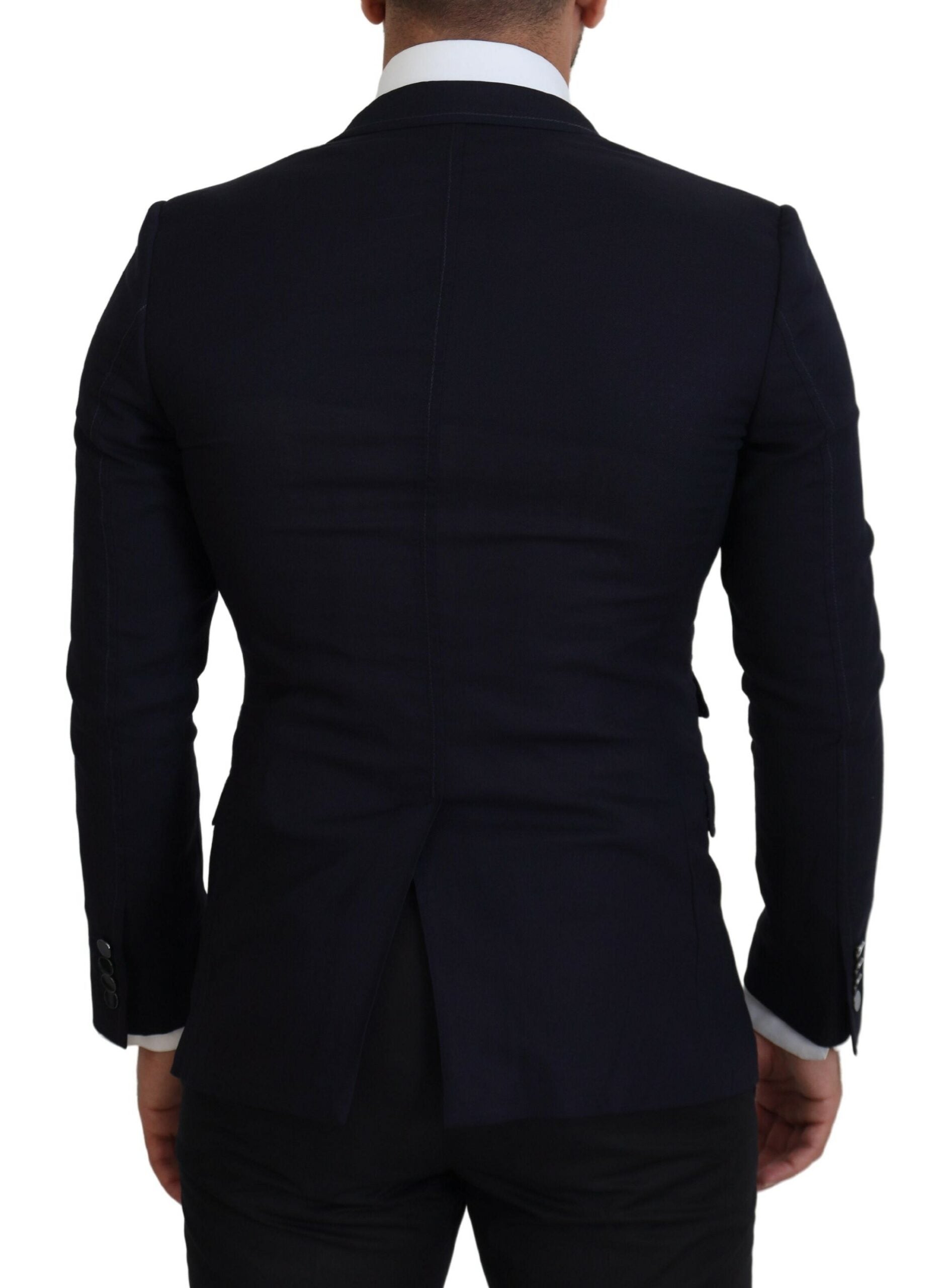Blue Wool Formal Taormina Blazer - ventzia