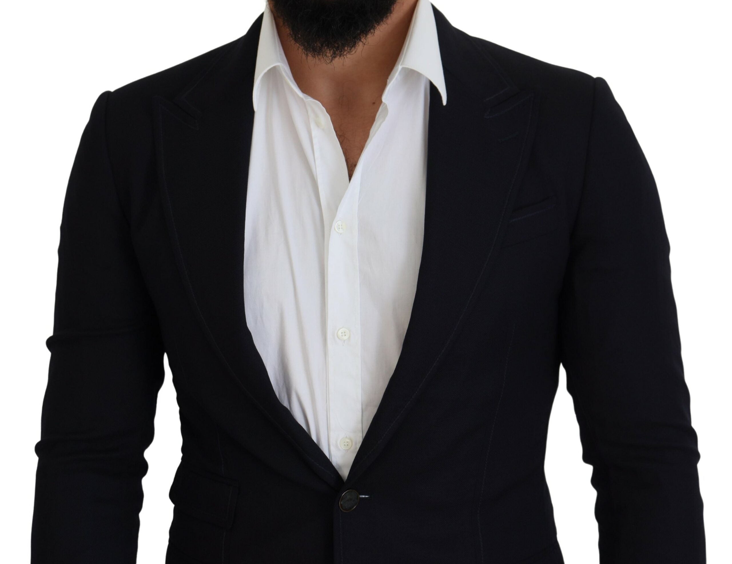 Blue Wool Formal Taormina Blazer - ventzia