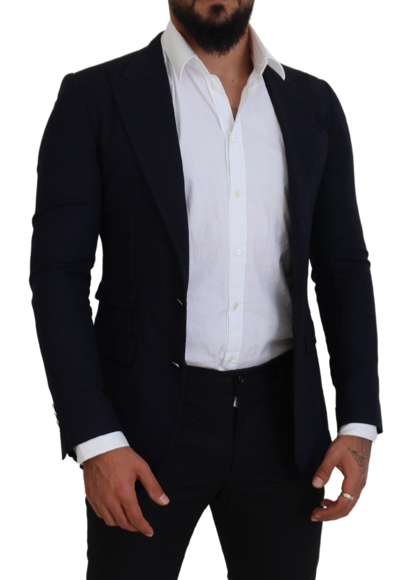 Blue Wool Formal Taormina Blazer - ventzia