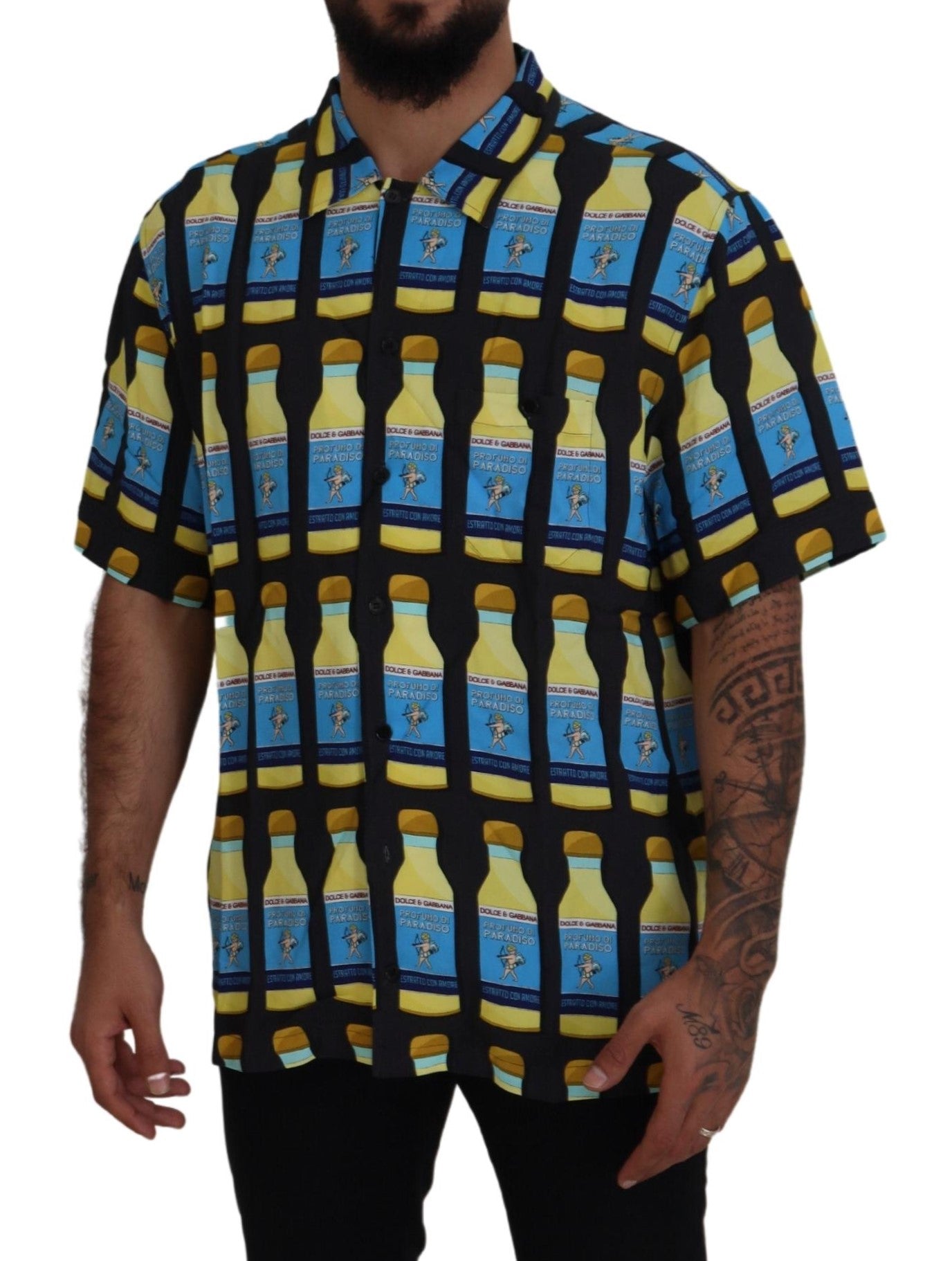 Multicolor Printed Viscose Casual Shirt - ventzia