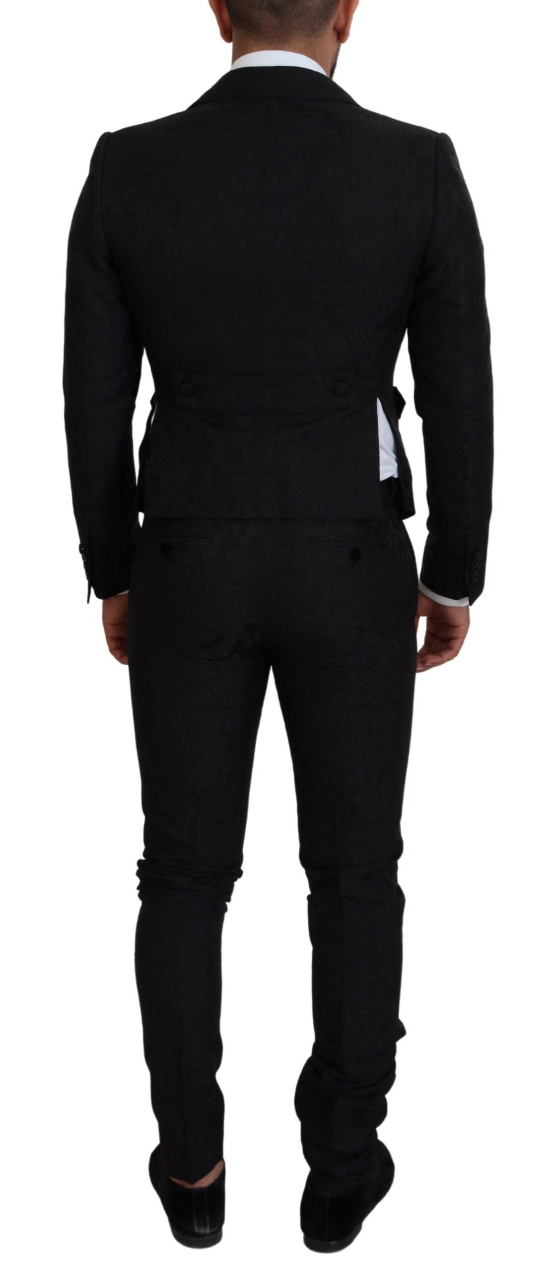 Black Polyester Men 2 Piece MARTINI Suit - ventzia