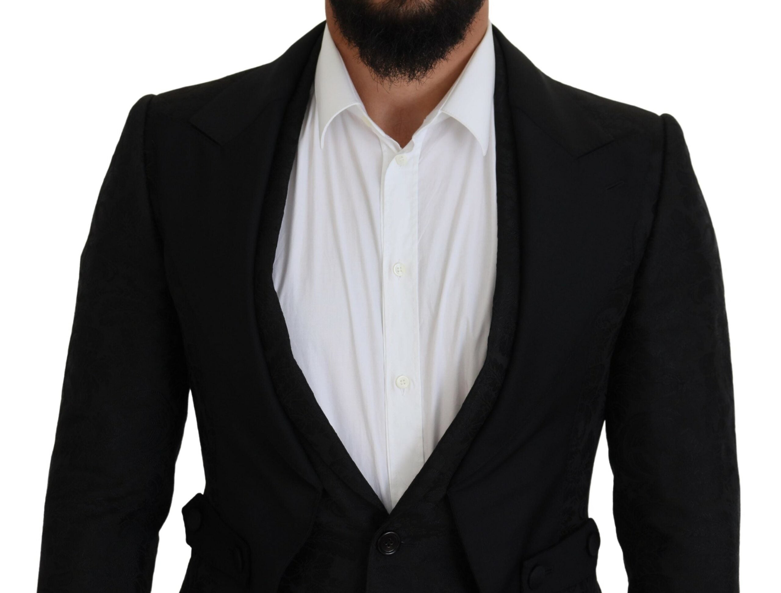 Black Polyester Men 2 Piece MARTINI Suit - ventzia