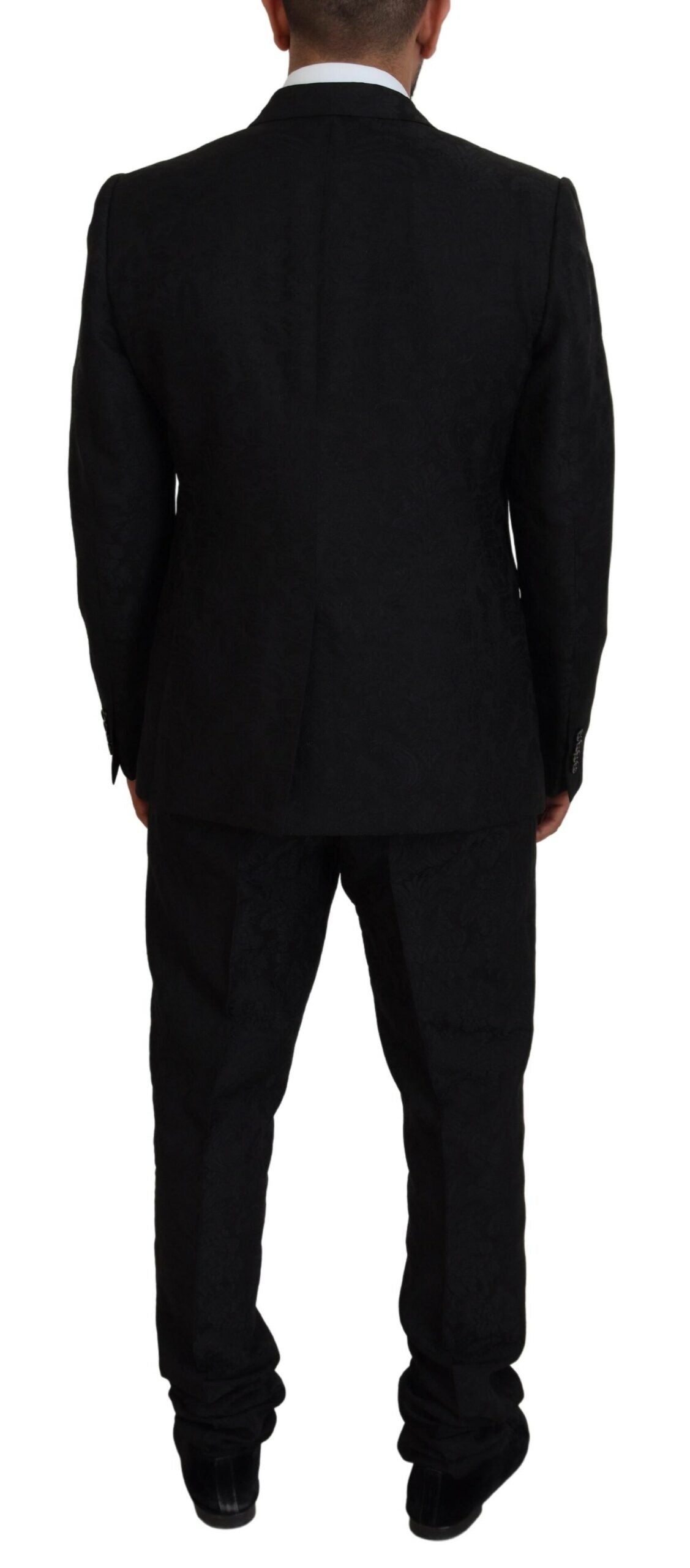 Black Single Breasted 2 Piece MARTINI Suit - ventzia