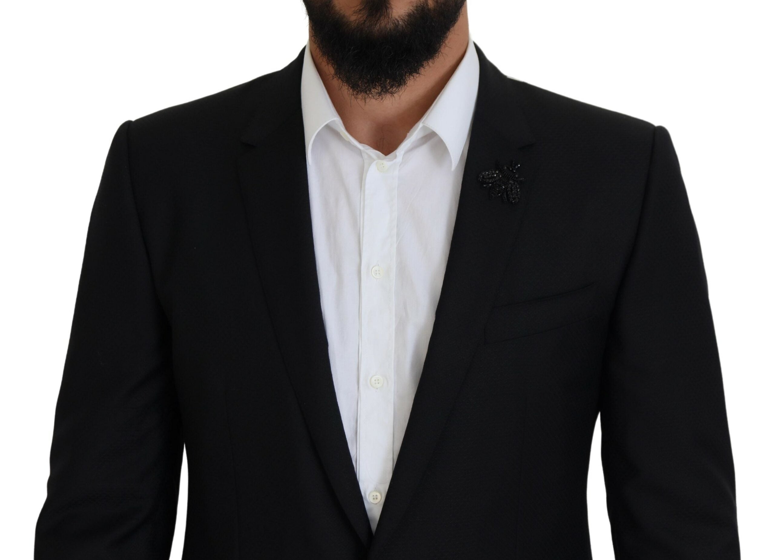 Black Single Breasted 2 Piece MARTINI Suit - ventzia