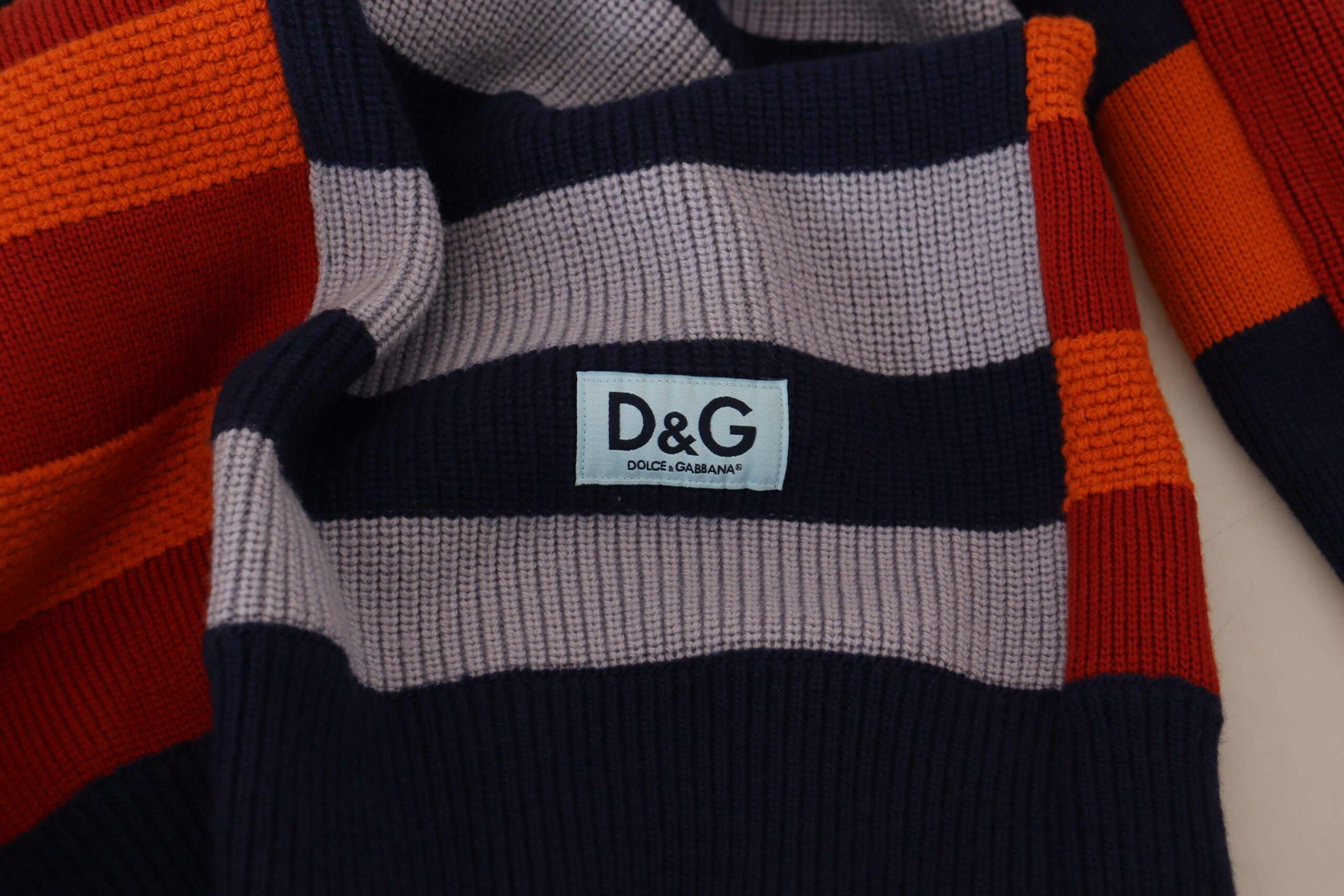 Multicolor Stripes Wool Pullover Sweater - ventzia