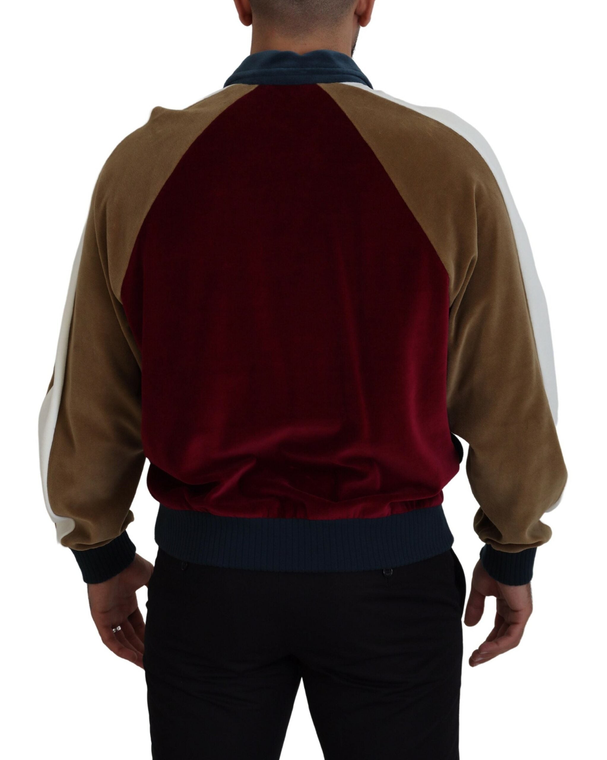 Multicolor Cotton Collared Pullover Sweater - ventzia