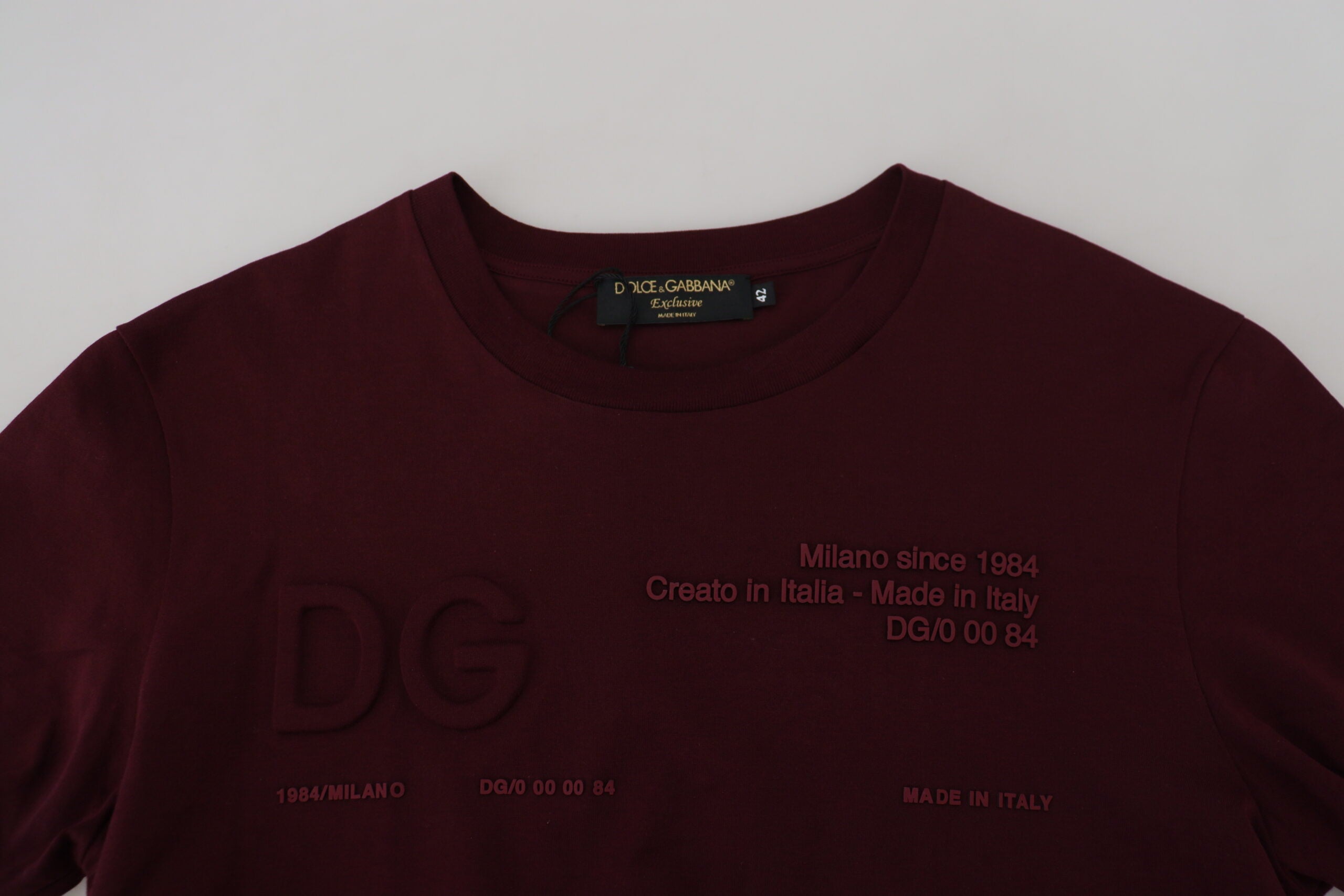Maroon Printed Short Sleeves Men T-shirt - ventzia
