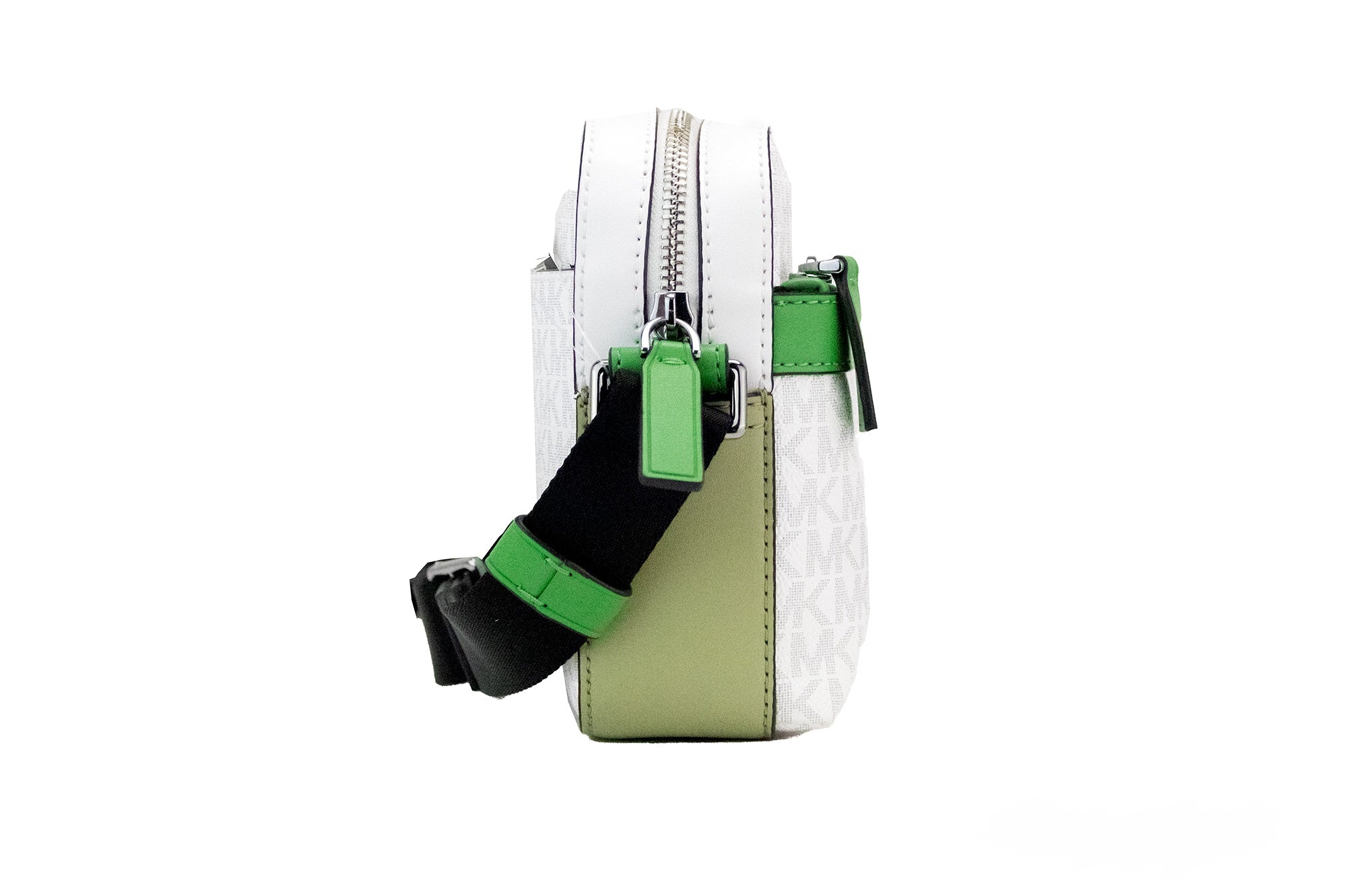 Cooper Small Bright White Palm Signature PVC Utility Crossbody Bag - ventzia