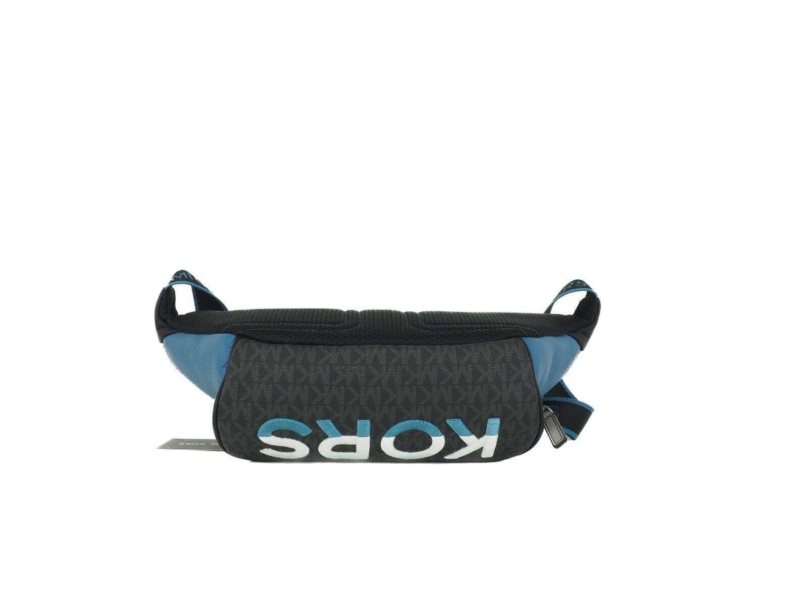 Cooper Large Blue Multi Leather Embroidered Logo Utility Belt Bag - ventzia