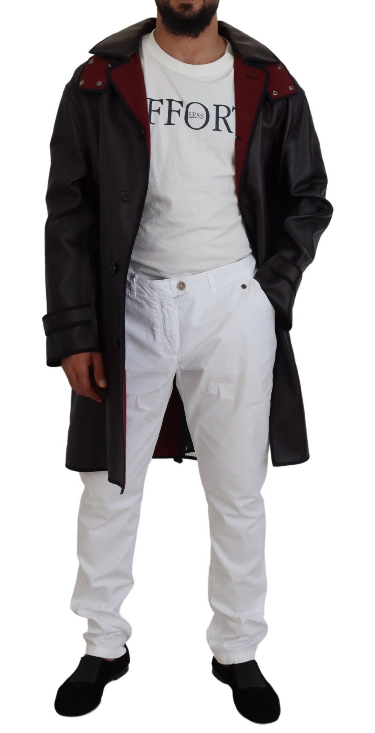 Black Trench Hooded Parka Cotton Jacket - ventzia