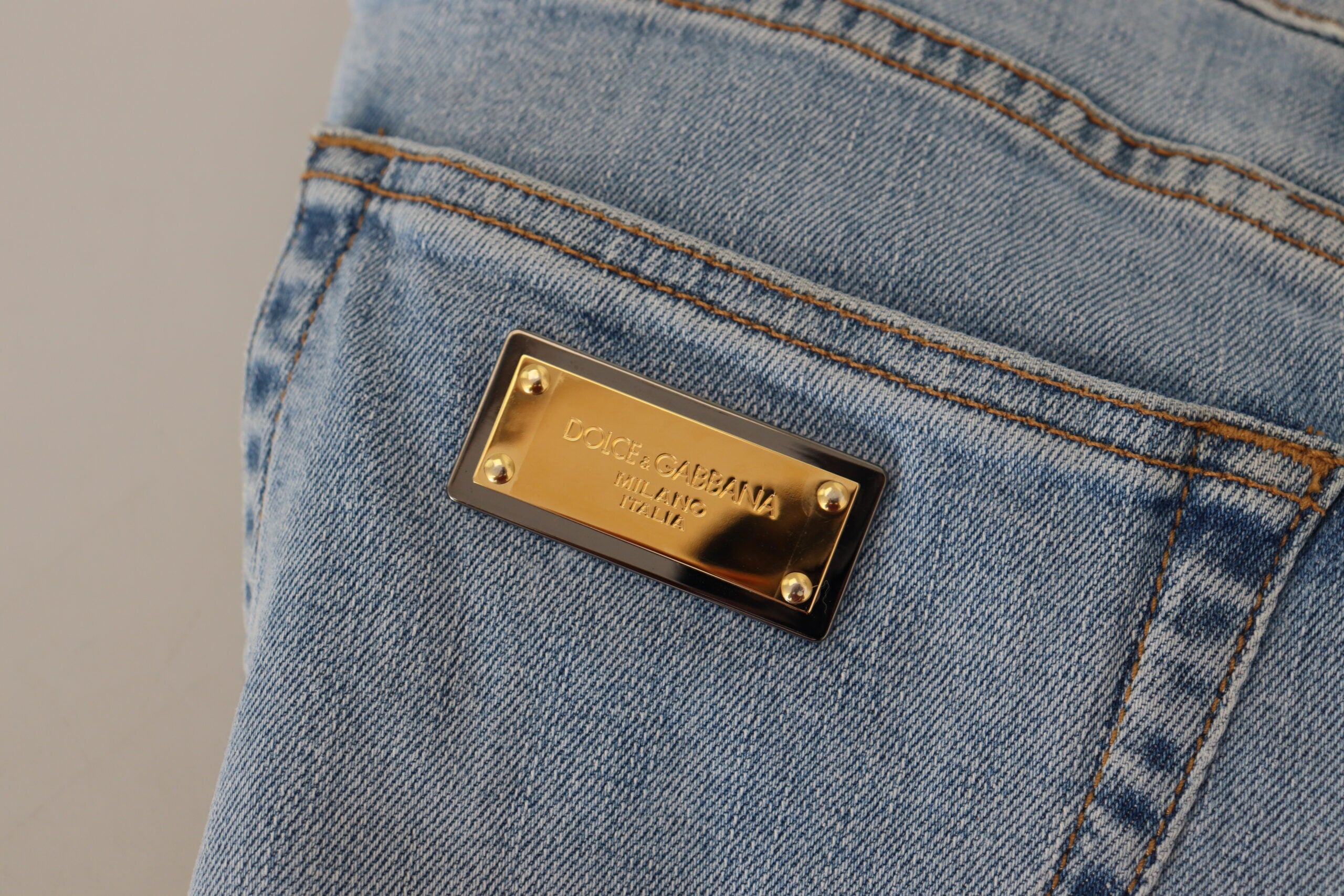 Blue Wash Slim Fit Cotton Denim Jeans - ventzia