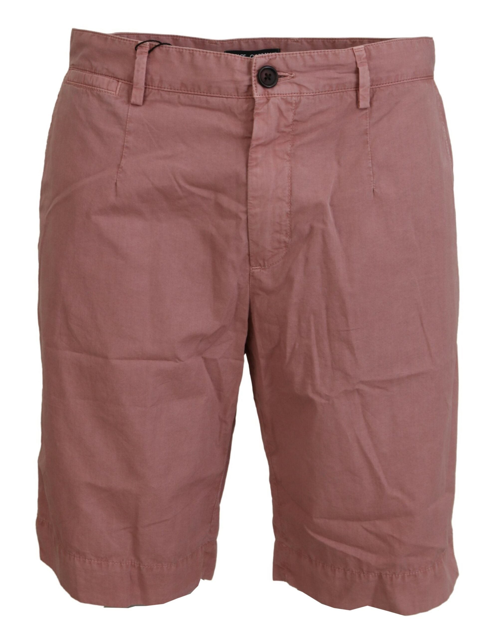 Pink Chinos Cotton Casual Mens Shorts - ventzia