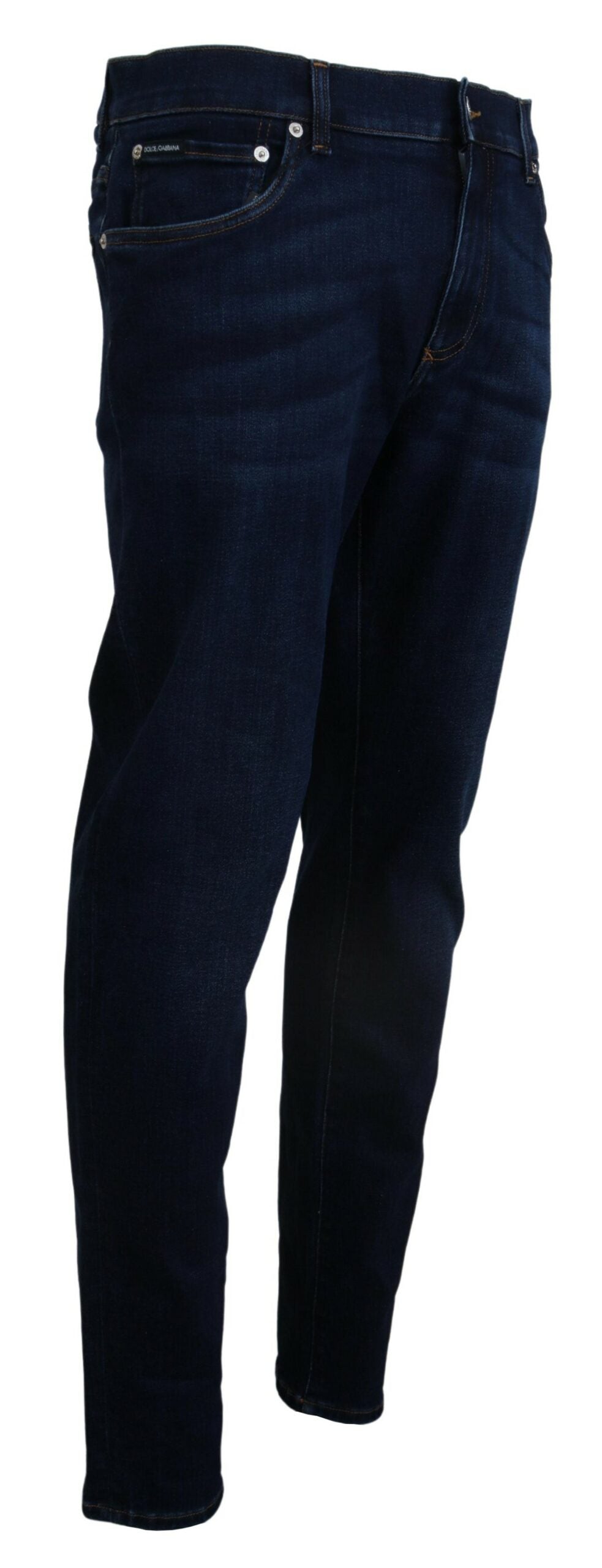 Dark Blue Cotton Denim SKINNY Jeans - ventzia