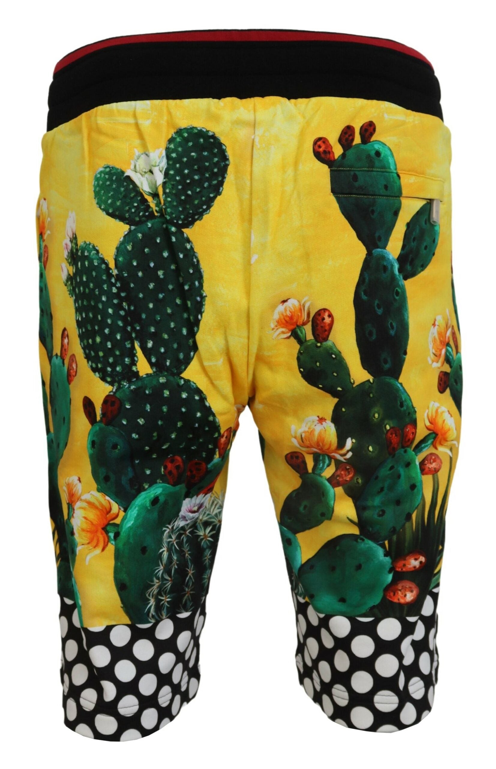 Multicolor Cactus Print Cotton Sweat Shorts - ventzia