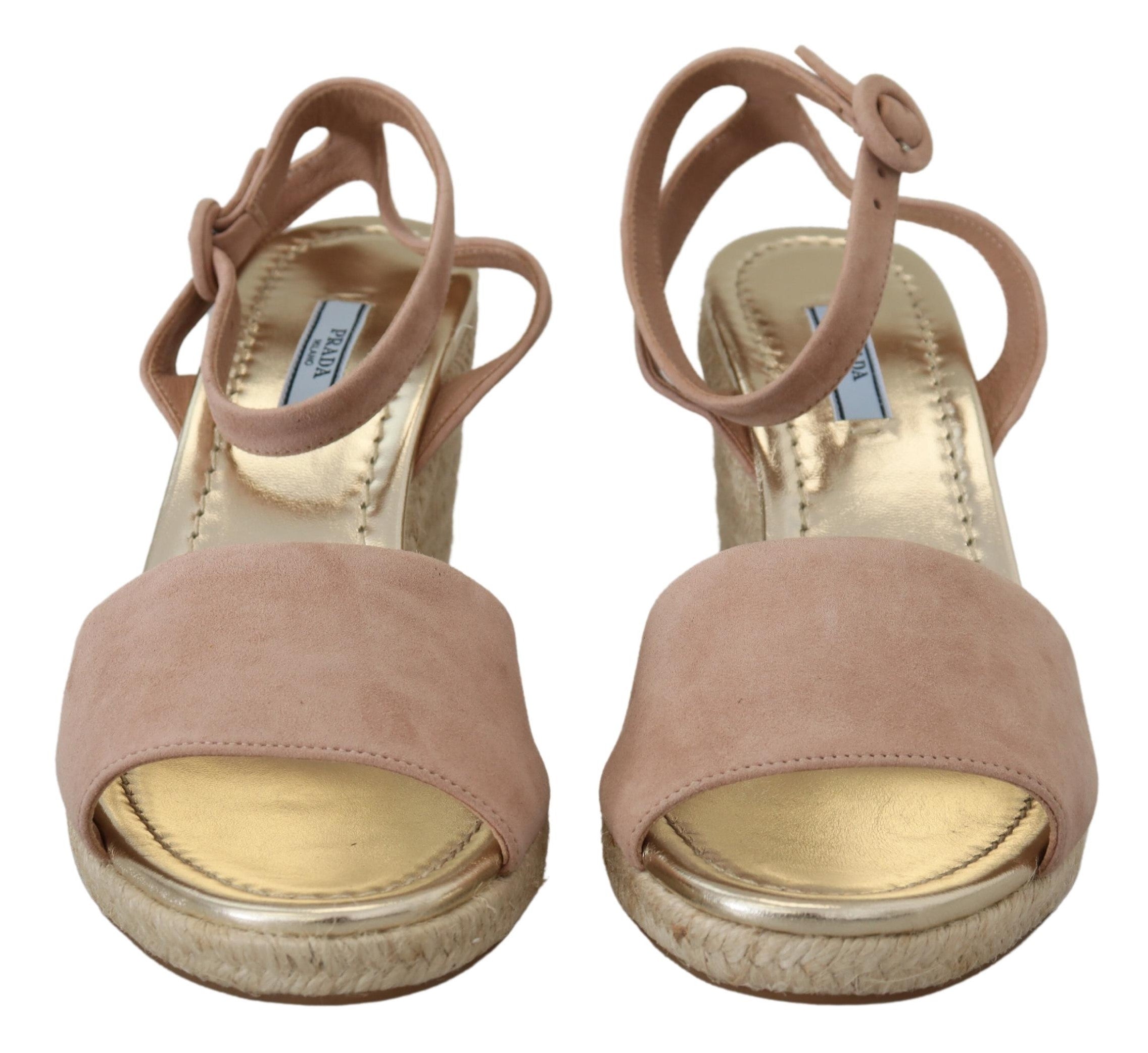Pink Suede Leather Ankle Strap Sandals - ventzia