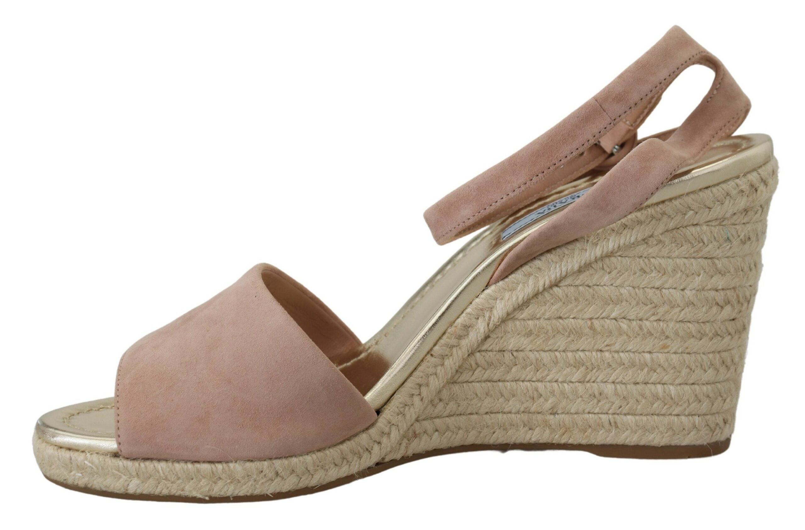 Pink Suede Leather Ankle Strap Sandals - ventzia