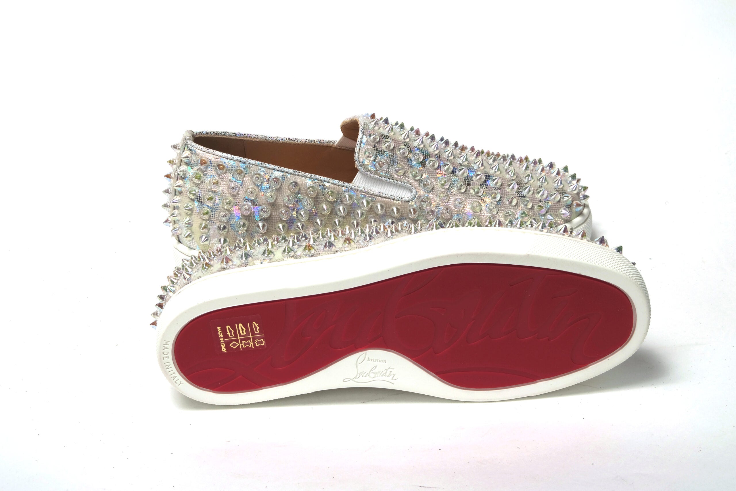 White Ab/Clear Ab Roller Boat Woman Flat Sneaker - ventzia