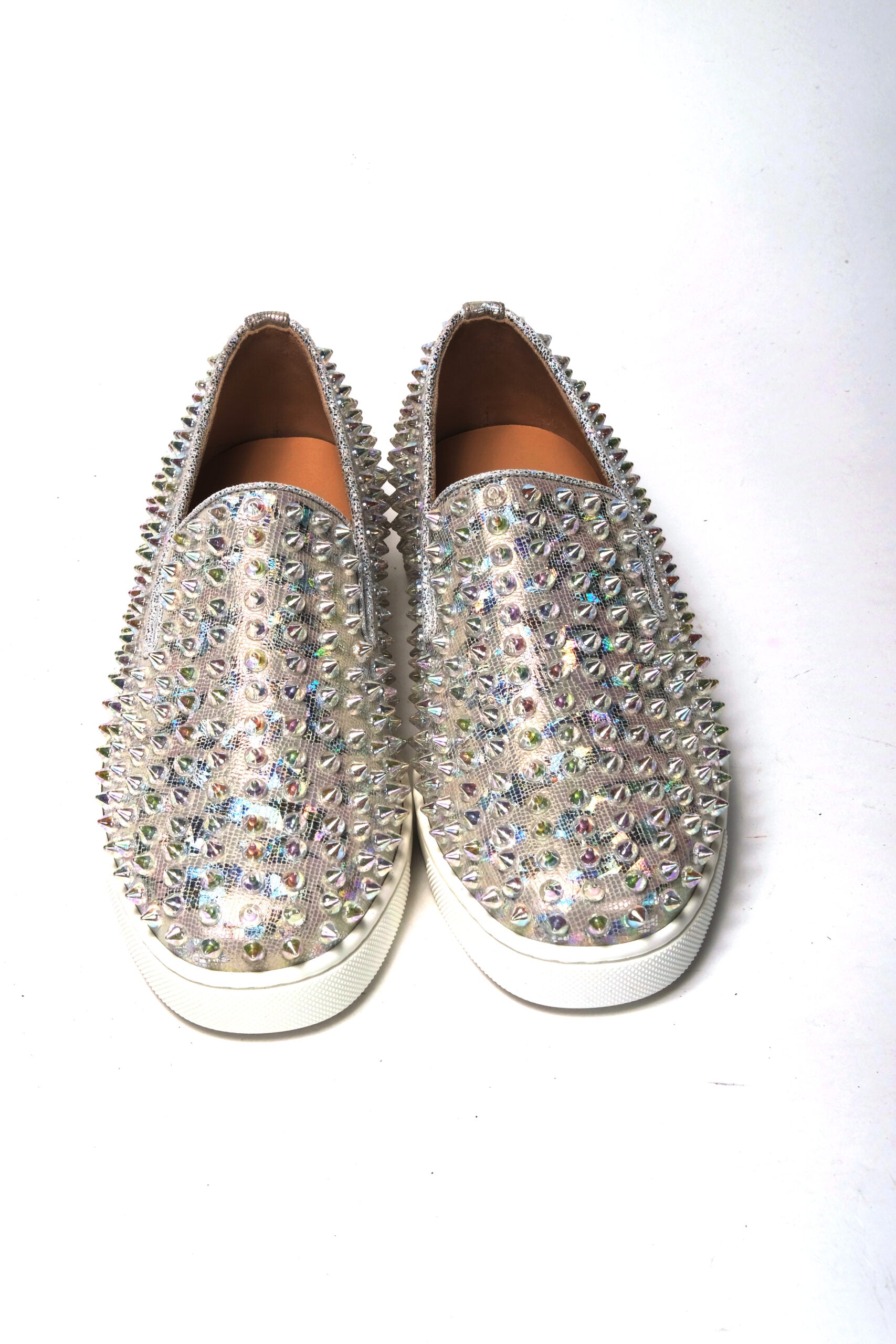 White Ab/Clear Ab Roller Boat Woman Flat Sneaker - ventzia