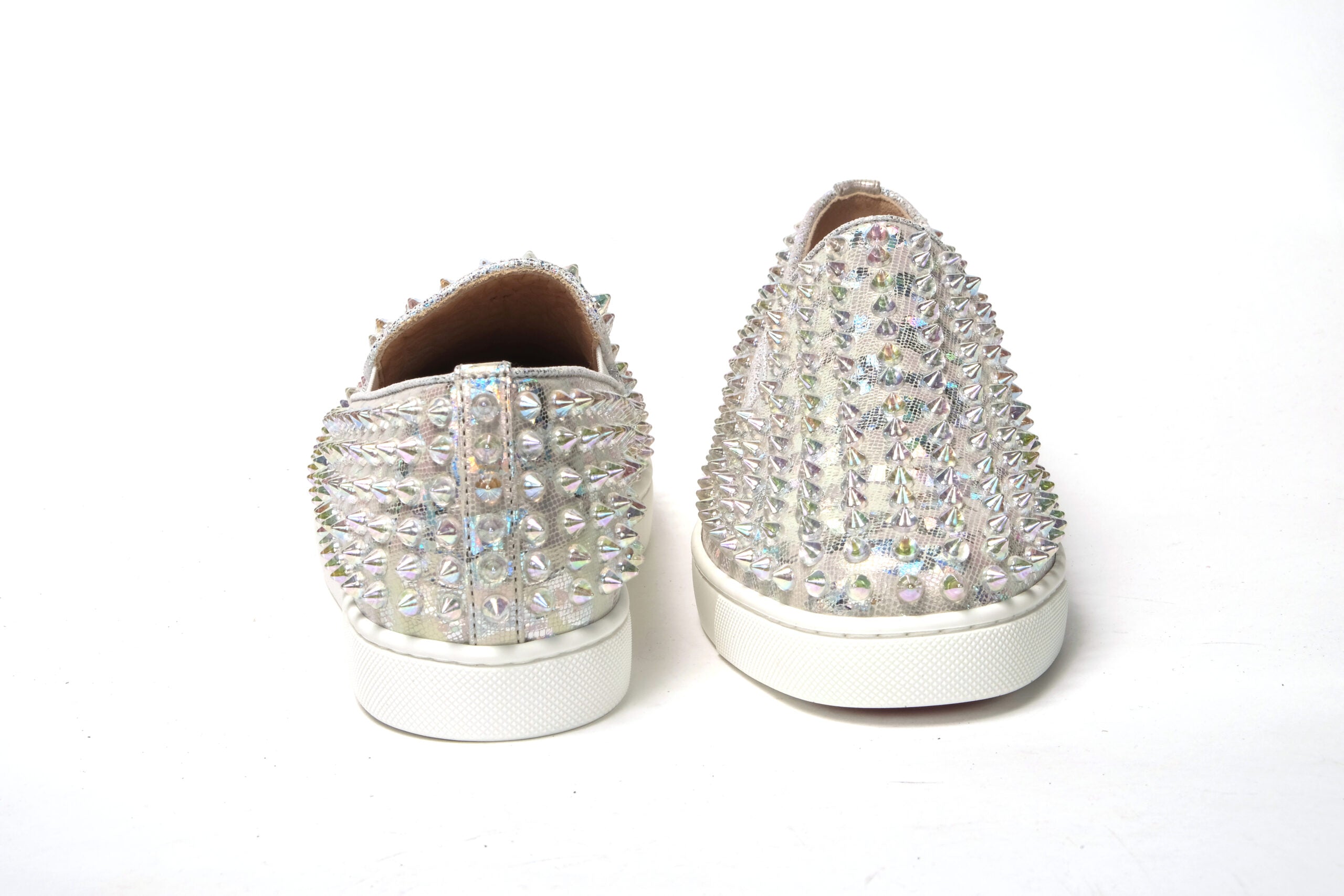 White Ab/Clear Ab Roller Boat Woman Flat Sneaker - ventzia