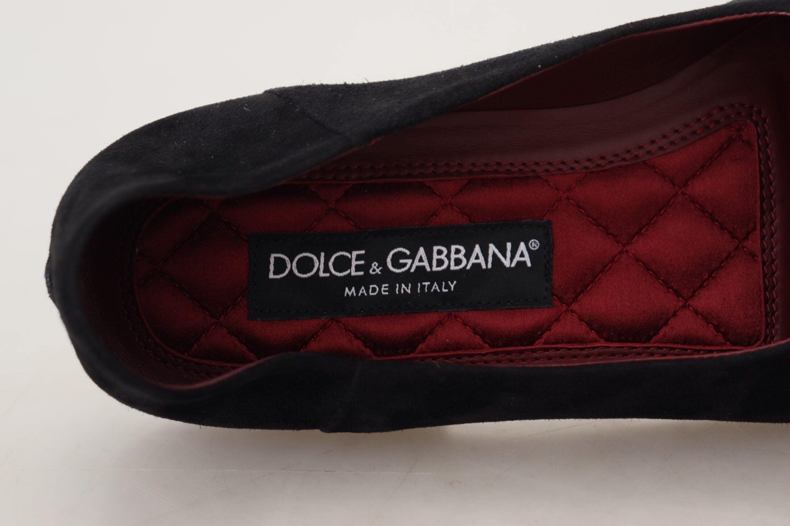Black Suede Gold Cross Slip On Loafers Shoes - ventzia