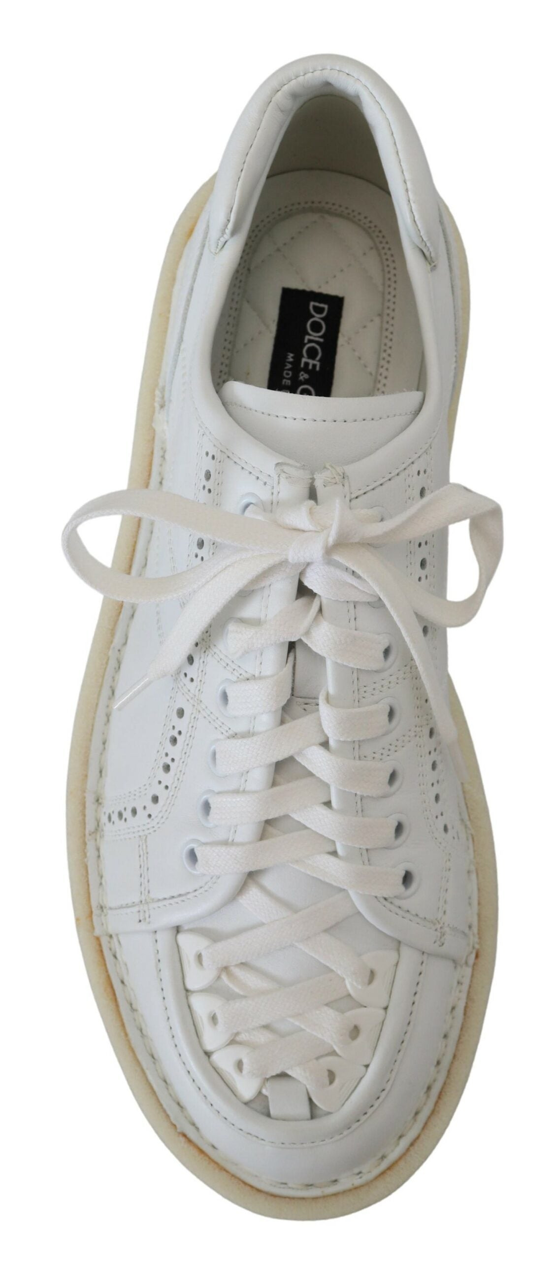 White Leather Low Top Oxford Sneakers Casual Shoes - ventzia