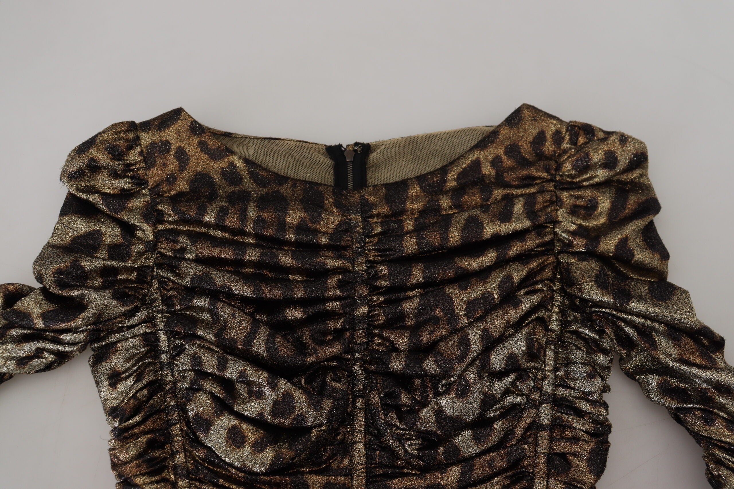 Multicolor Leopard Bodycon Sheath Midi Dress - ventzia